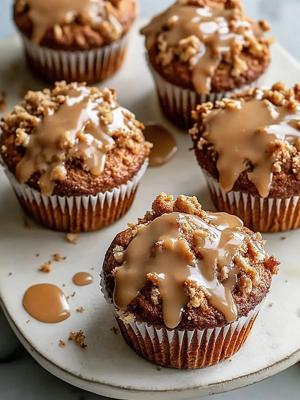 Chai-Spiced Carrot Muffins with Streusel and Caramel Bliss 2 Chai-Spiced Carrot Muffins with Streusel and Caramel Glaze