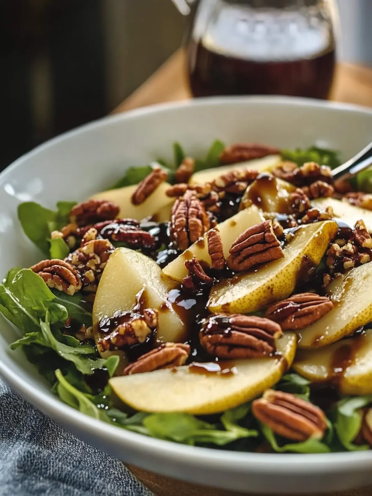 Pear and Candied Pecan Salad with Balsamic Vinaigrette Bliss 3 Pear and Candied Pecan Salad With Balsamic Vinaigrette