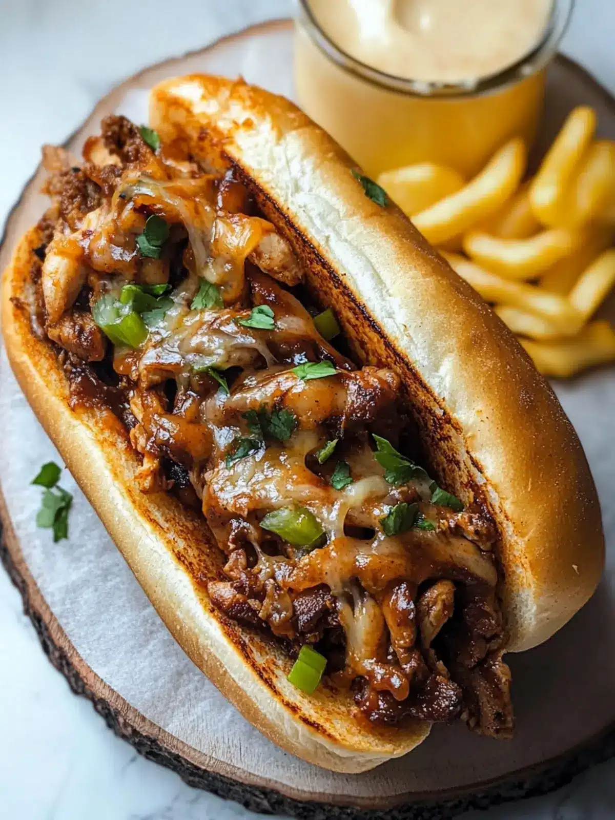 BBQ Chicken Cheesesteak Sandwich: Easy Twist on a Classic 4 BBQ Chicken Cheesesteak Sandwich
