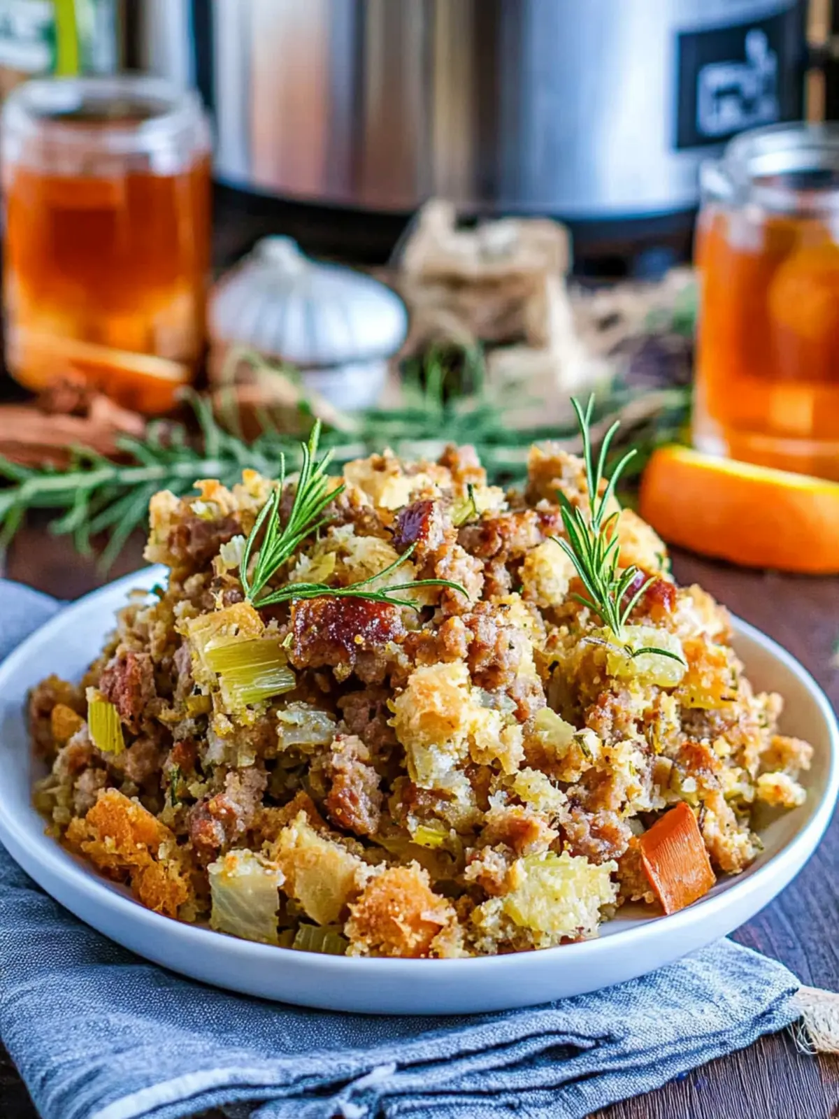 Savory Slow Cooker Sausage Stuffing for Cozy Gatherings 3 Slow Cooker Sausage Stuffing