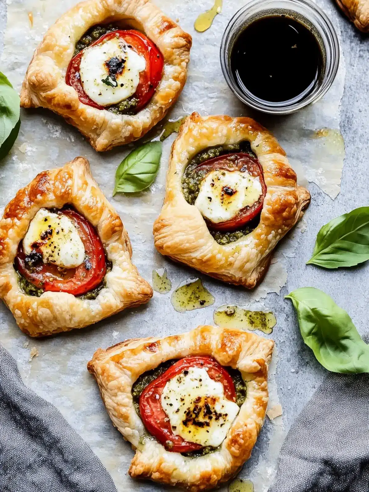 Mouthwatering Pesto Caprese Puff Pastries for Easy Entertaining 2 Pesto Caprese Puff Pastries