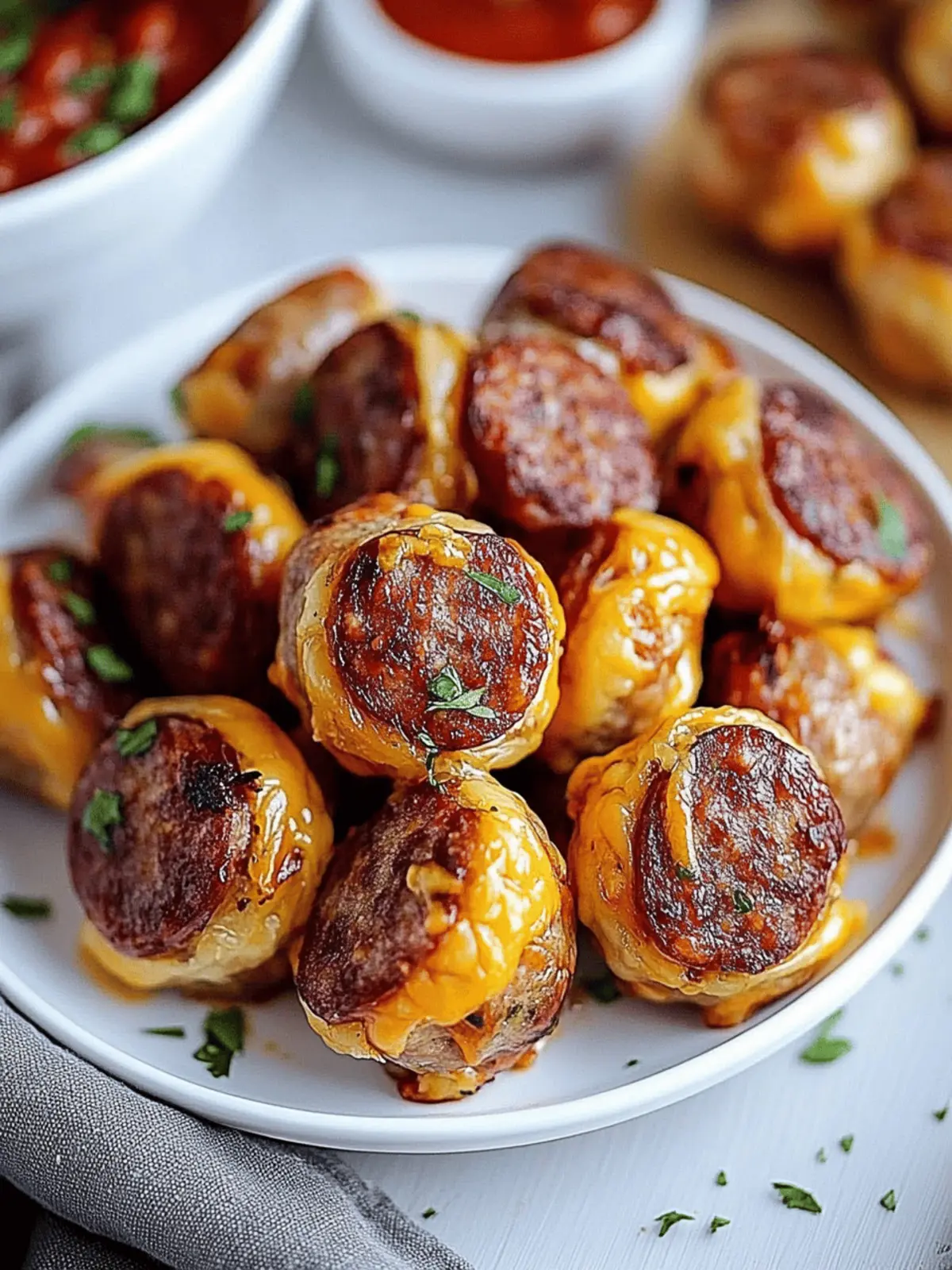 Irresistible Cheesy Kilted Sausage Bites Ready in 30 Minutes 3 Cheesy Kilted Sausage Bites