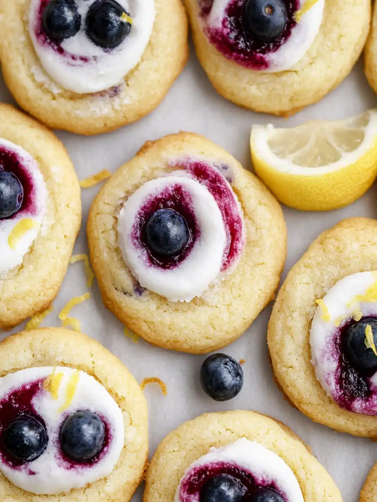 Lemon Blueberries Cookies with Creamy Frosting Bliss 2 Lemon Blueberries Cookies