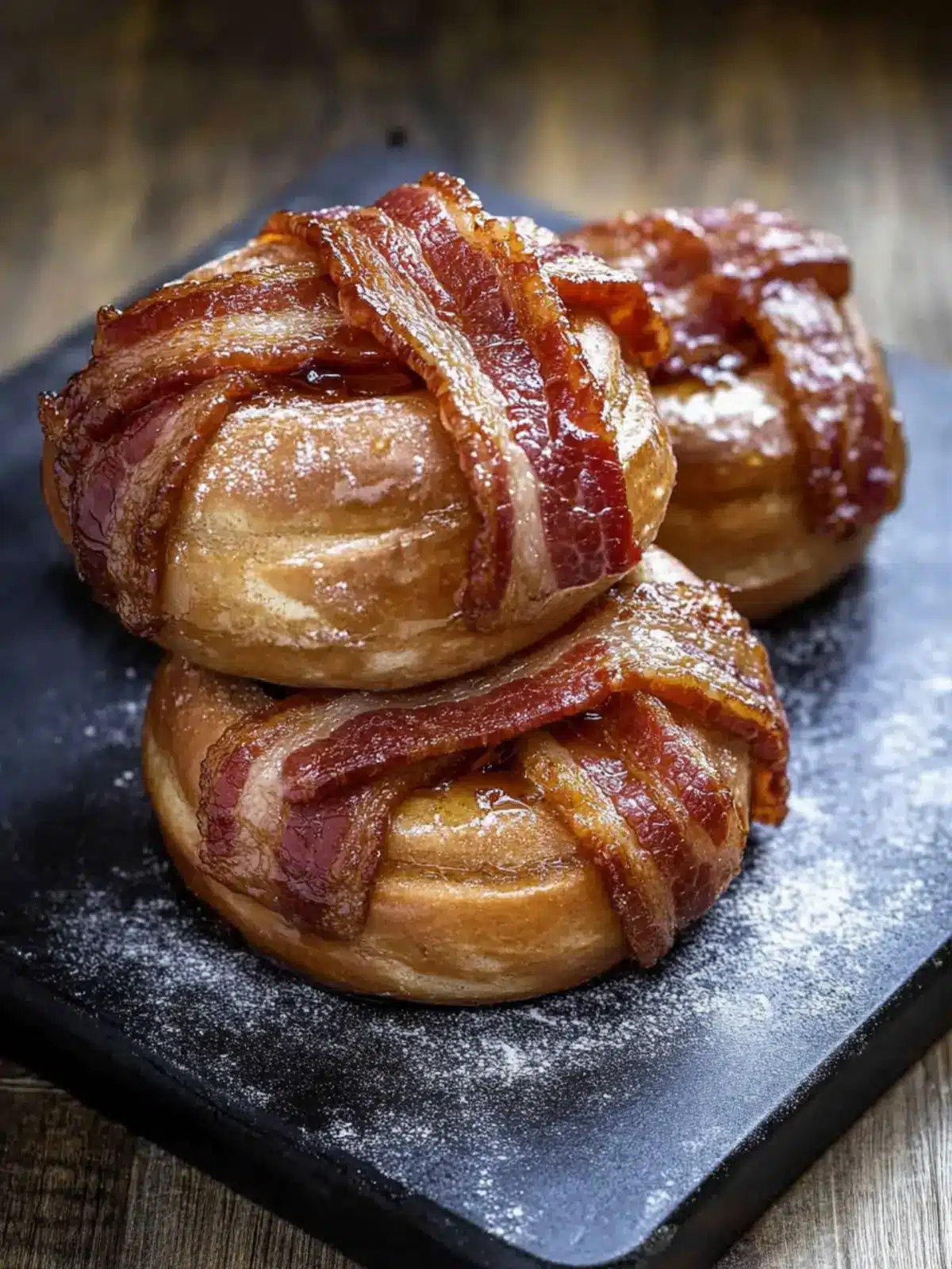 Smoked Bacon Wrapped Honey Buns: Sweet Meets Salty Bliss 2 Smoked Bacon Wrapped Honey Buns
