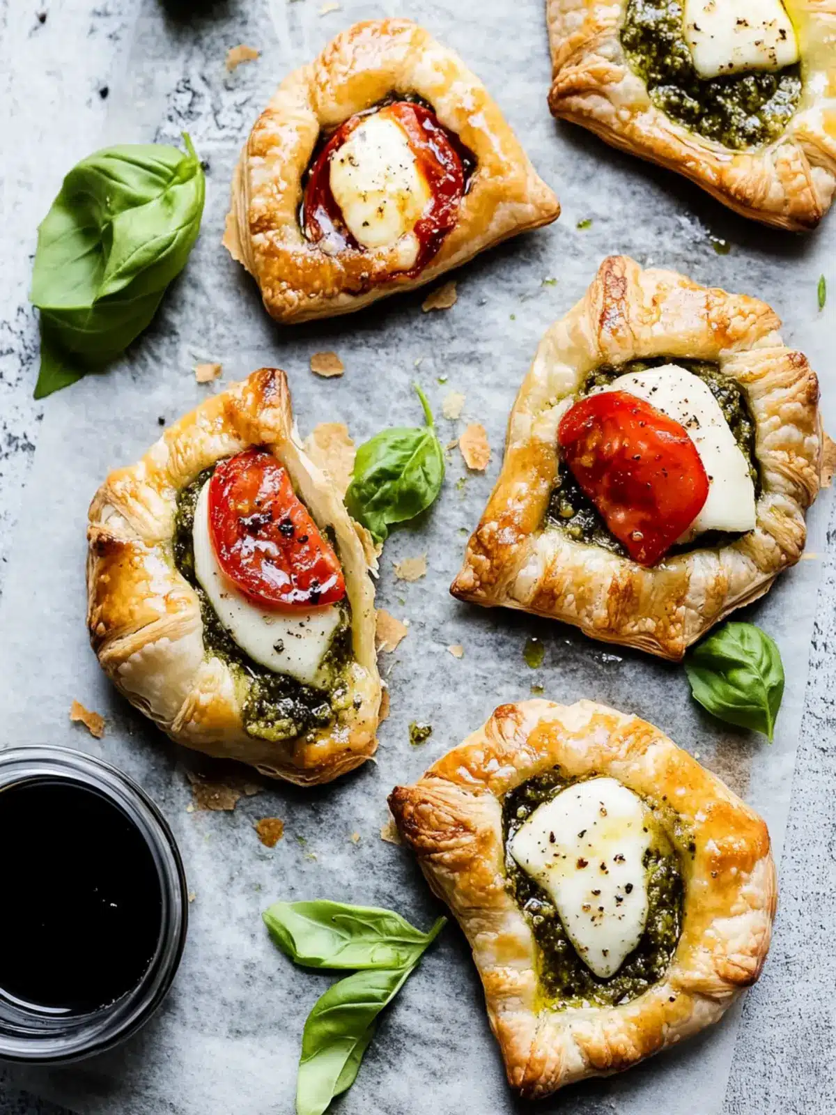 Mouthwatering Pesto Caprese Puff Pastries for Easy Entertaining 4 Pesto Caprese Puff Pastries