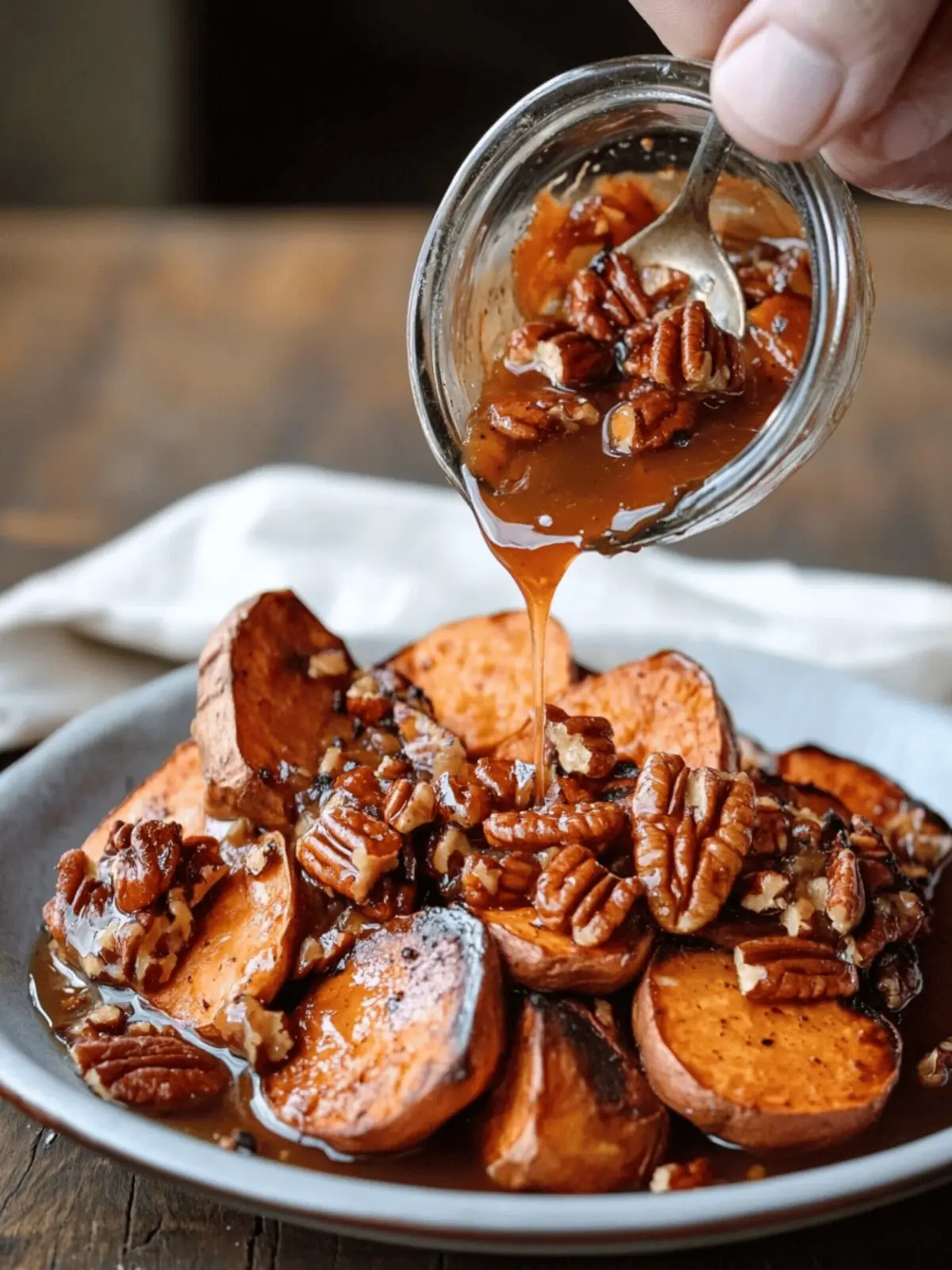 Melting Sweet Potatoes Roasted with Maple Pecan Sauce Delight 4 Melting Sweet Potatoes Roasted with Maple Pecan Sauce