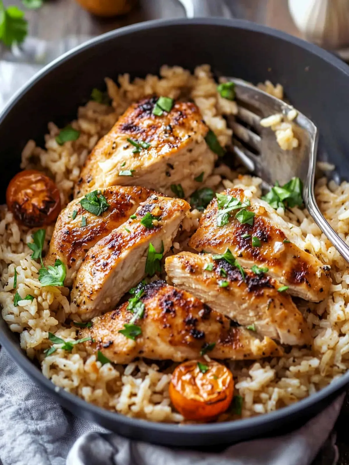 Simple Chicken with Garlic Parmesan Rice for Cozy Nights 3 Chicken with Garlic Parmesan Rice