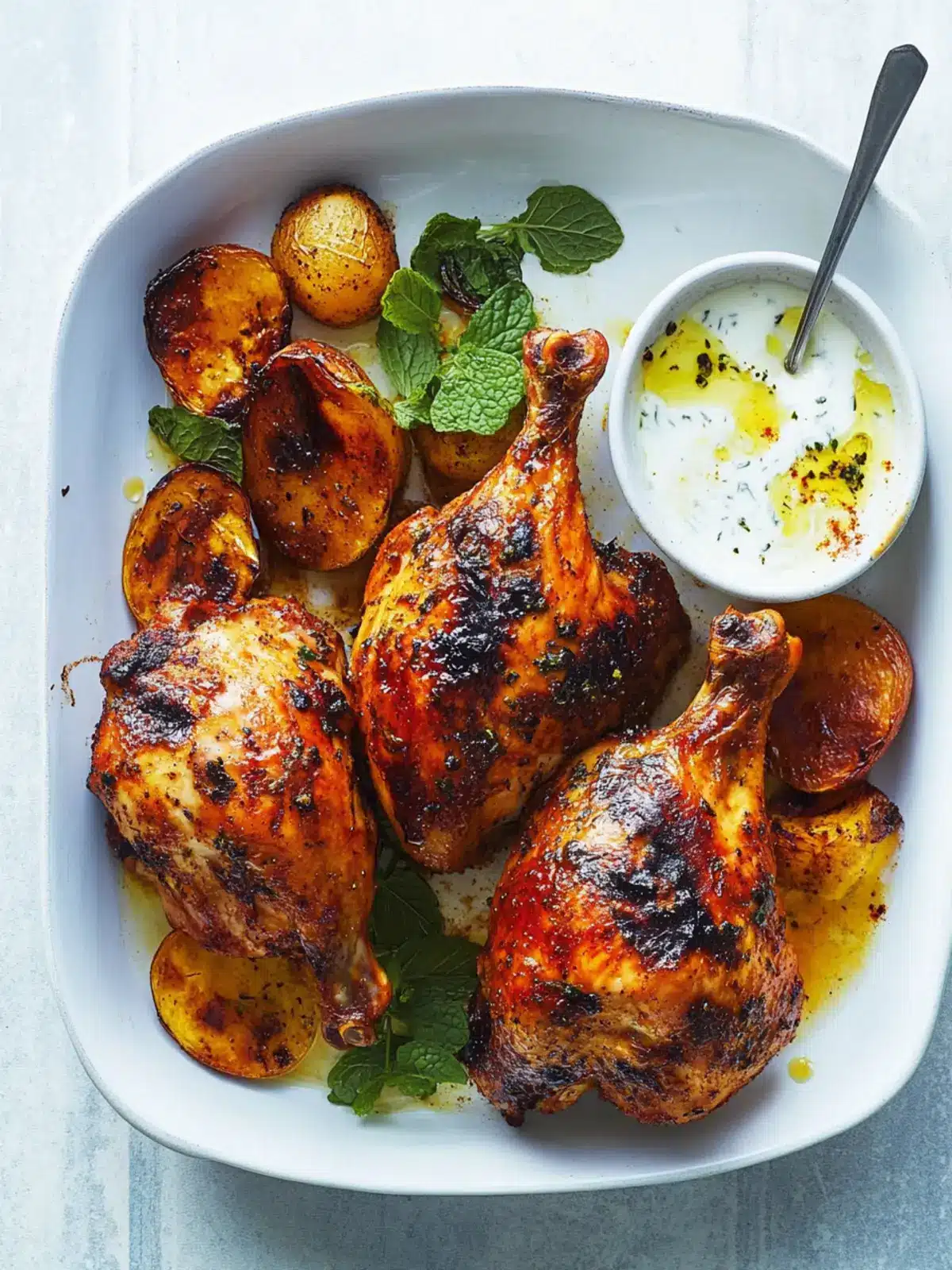 Harissa Roast Chicken with Minted Yoghurt for Flavorful Feasts 3 Harissa Roast Chicken With Minted Yoghurt