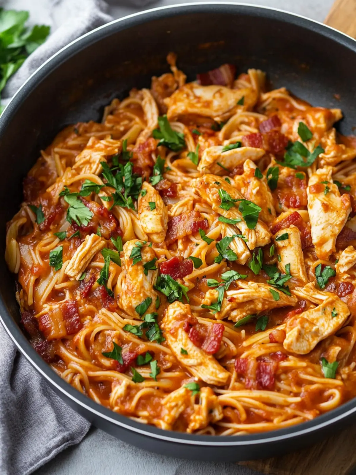 One-Pot BBQ Chicken and Bacon Pasta That Will Wow Everyone 3 One-Pot BBQ Chicken and Bacon Pasta