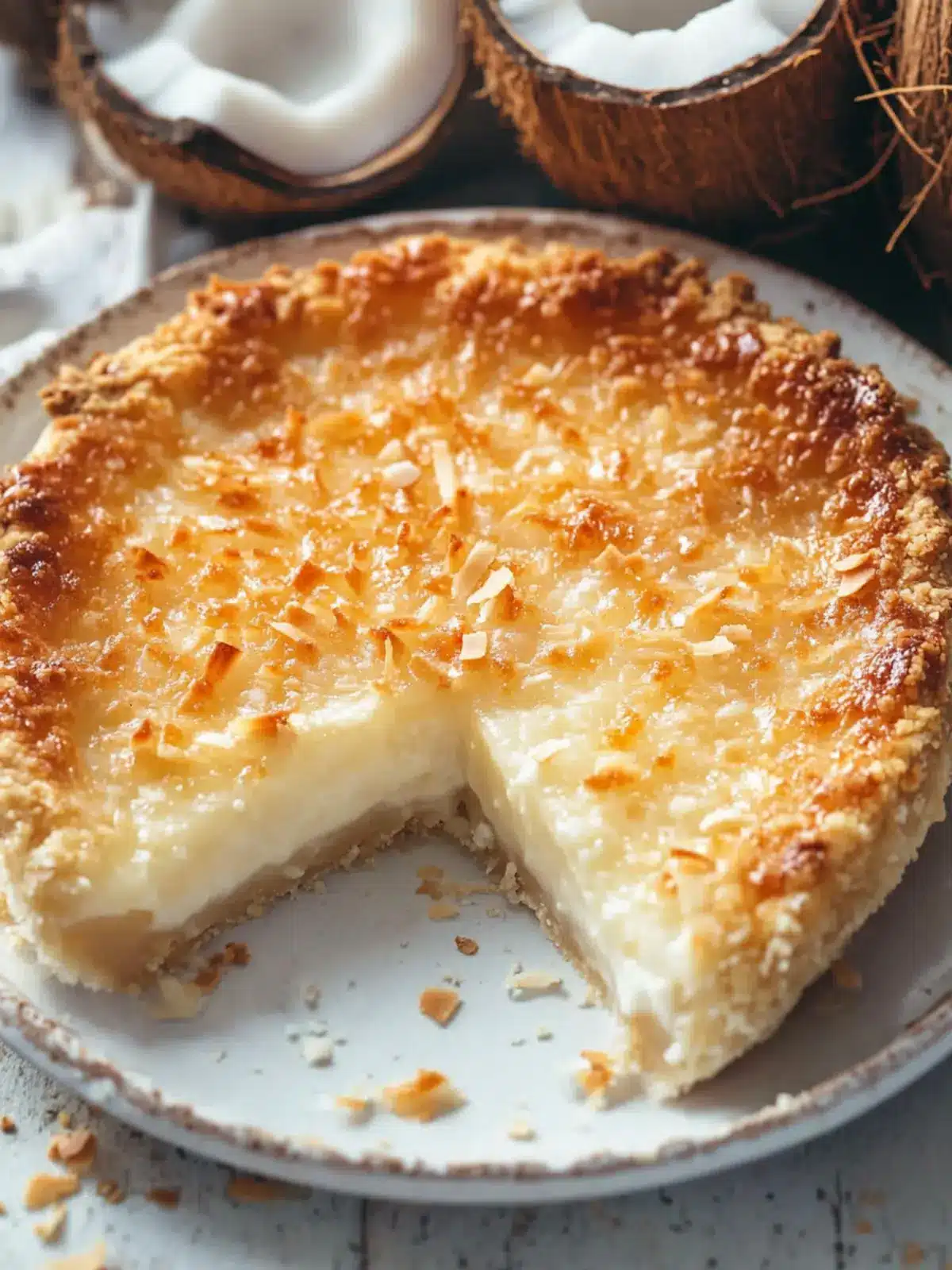 Effortless Impossible Coconut Pie with Self-Creating Crust 2 Impossible Coconut Pie