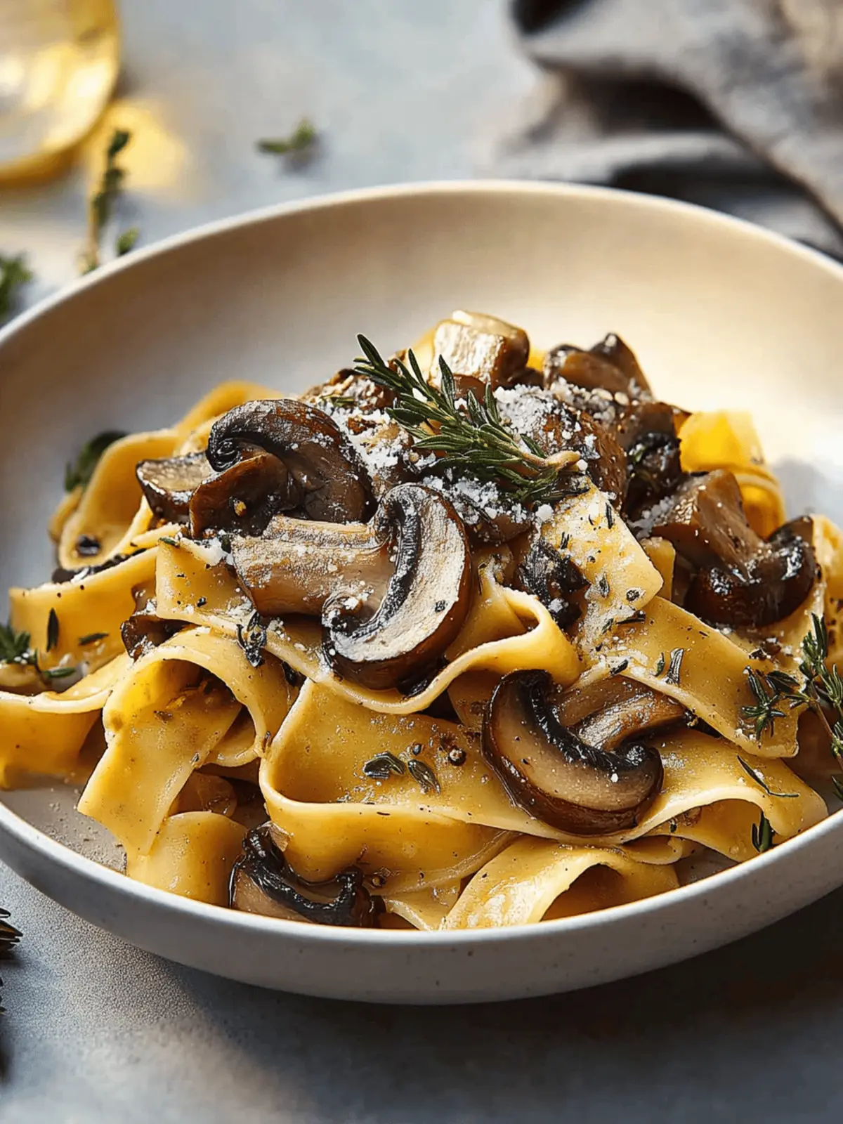Savory Pappardelle with Portobello Mushroom Sauce Awaits You 3 Pappardelle with Portobello Mushroom Sauce