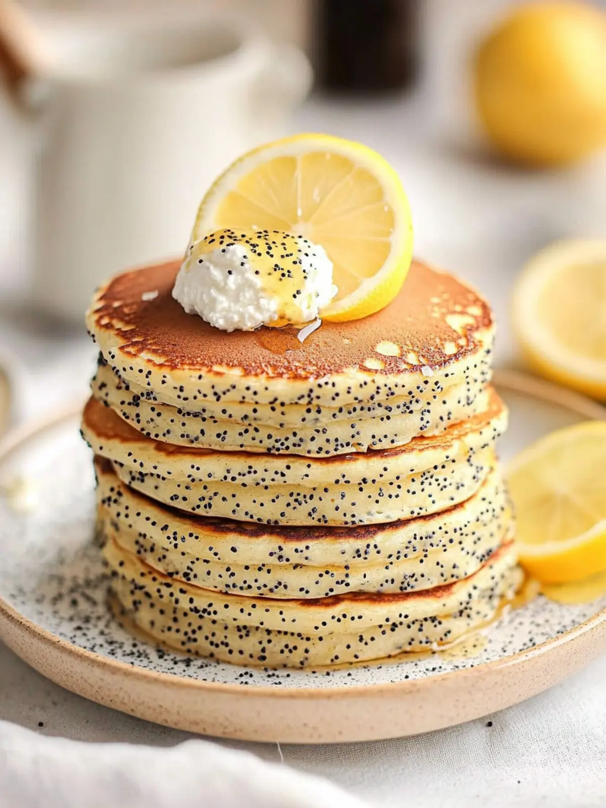 Fluffy Lemon Poppyseed Ricotta Pancakes for Breakfast Bliss 4 Lemon Poppyseed Ricotta Pancakes