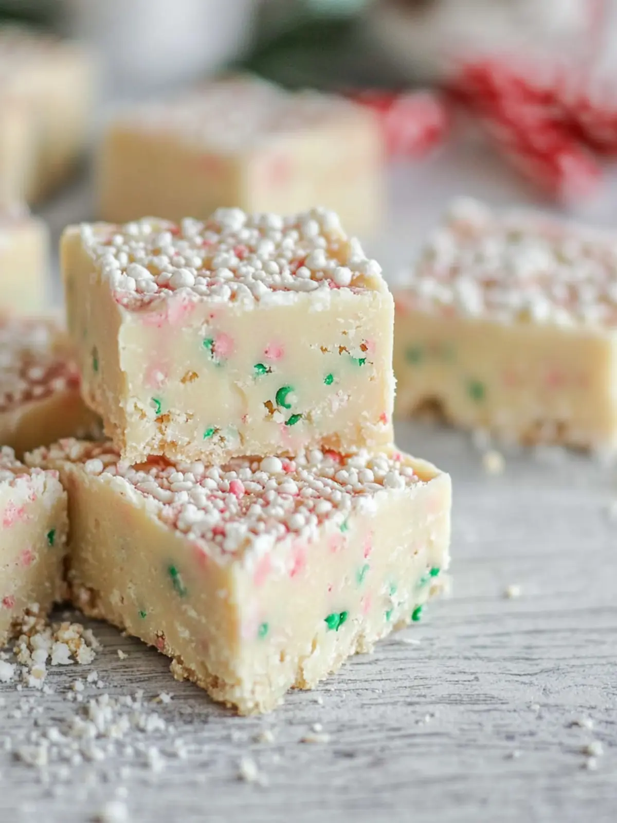 Decadent Sugar Cookie Fudge with Holiday Sprinkles 3 Sugar Cookie Fudge