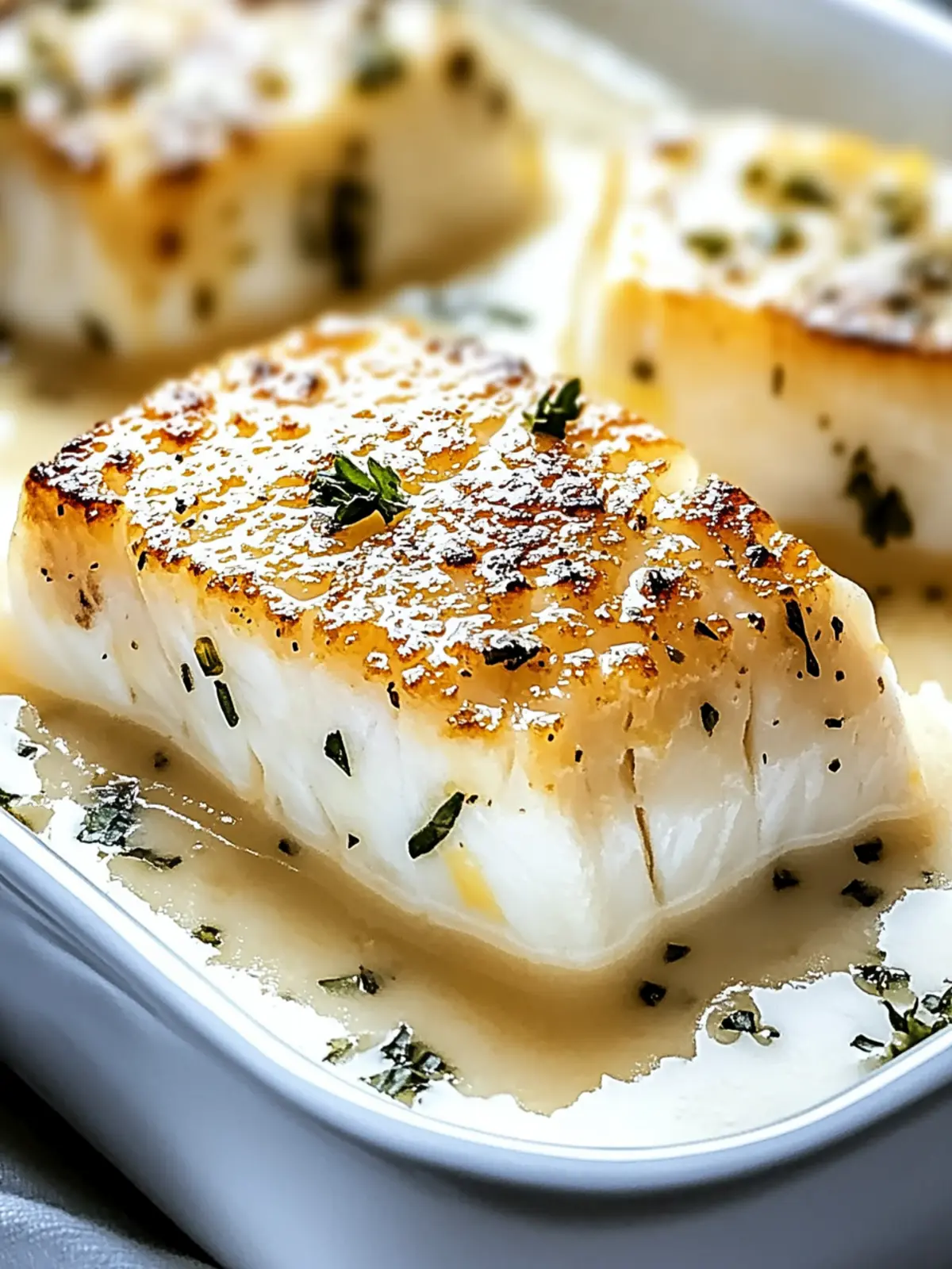 Delicious Baked Cod in Coconut Lemon Cream Sauce Recipe 2 Baked Cod in Coconut Lemon Cream Sauce