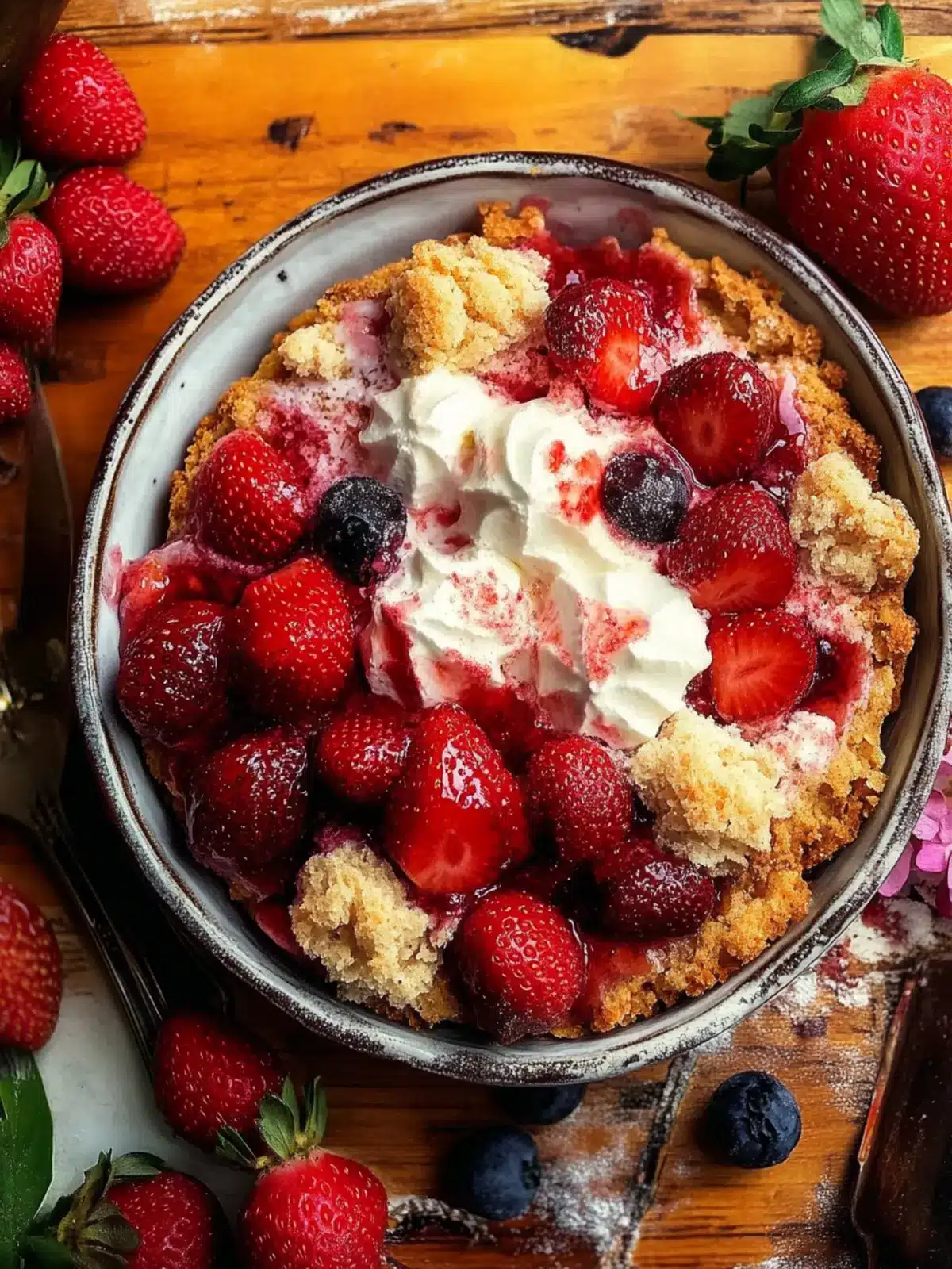 Easy Strawberry Spoon Cake: A Sweet Bowl of Summer Joy 2 Easy Strawberry Spoon Cake