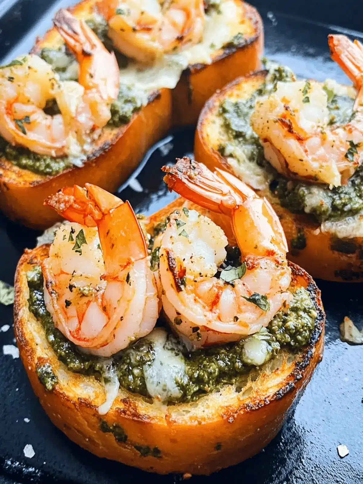 Savory Blackstone Parmesan Pesto Shrimp Toast You'll Love 4 Blackstone Parmesan Pesto Shrimp Toast