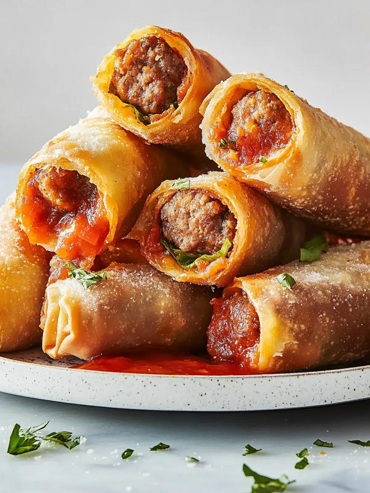 Meatball Sub Egg Rolls: A Crispy Twist on Comfort Food 3 Meatball Sub Egg Rolls