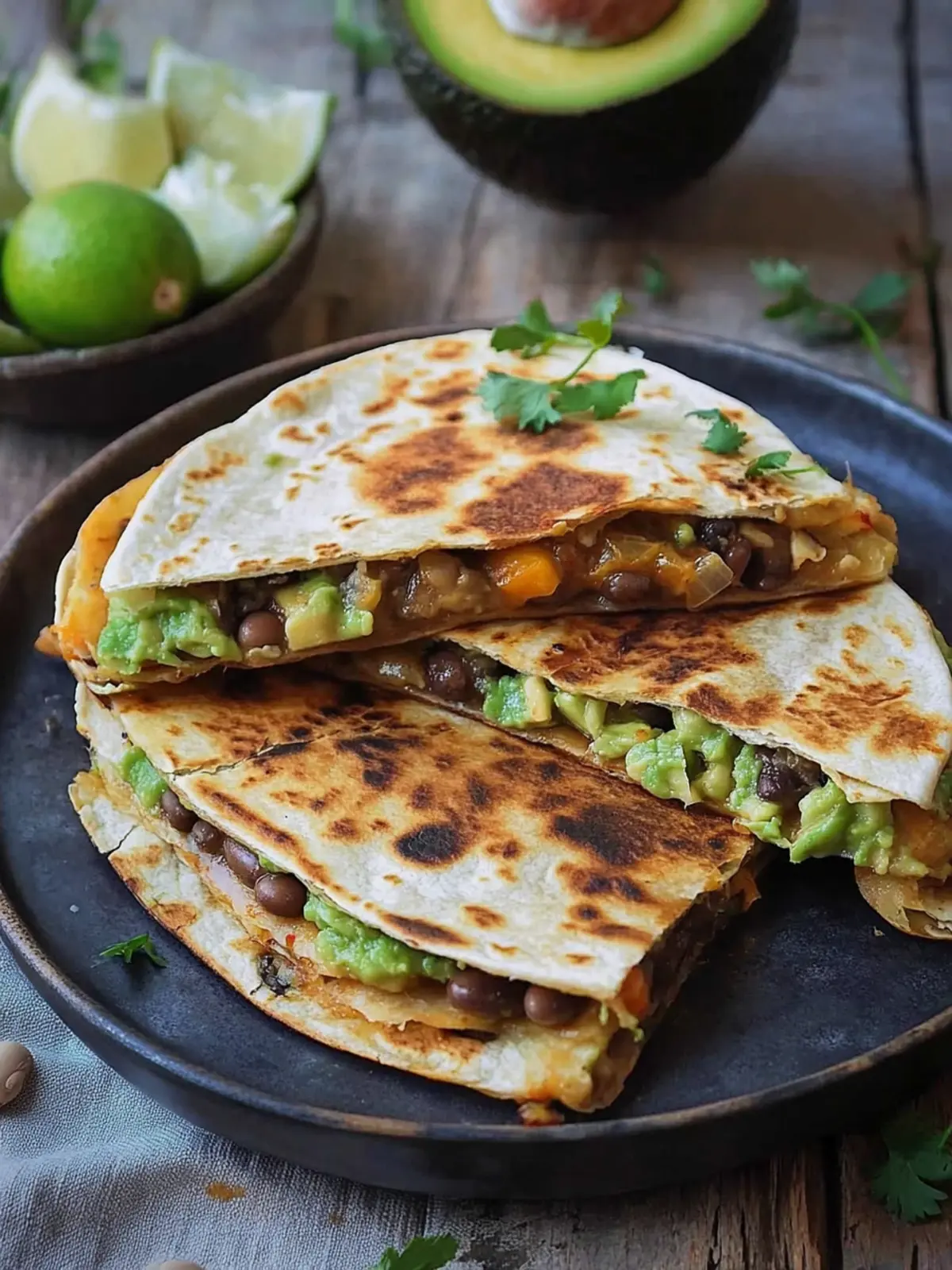 Spicy Bean, Mushroom & Avocado Quesadilla: A Gluten-Free Delight 4 Spicy Bean, Mushroom & Avocado Quesadilla (Gluten Free)