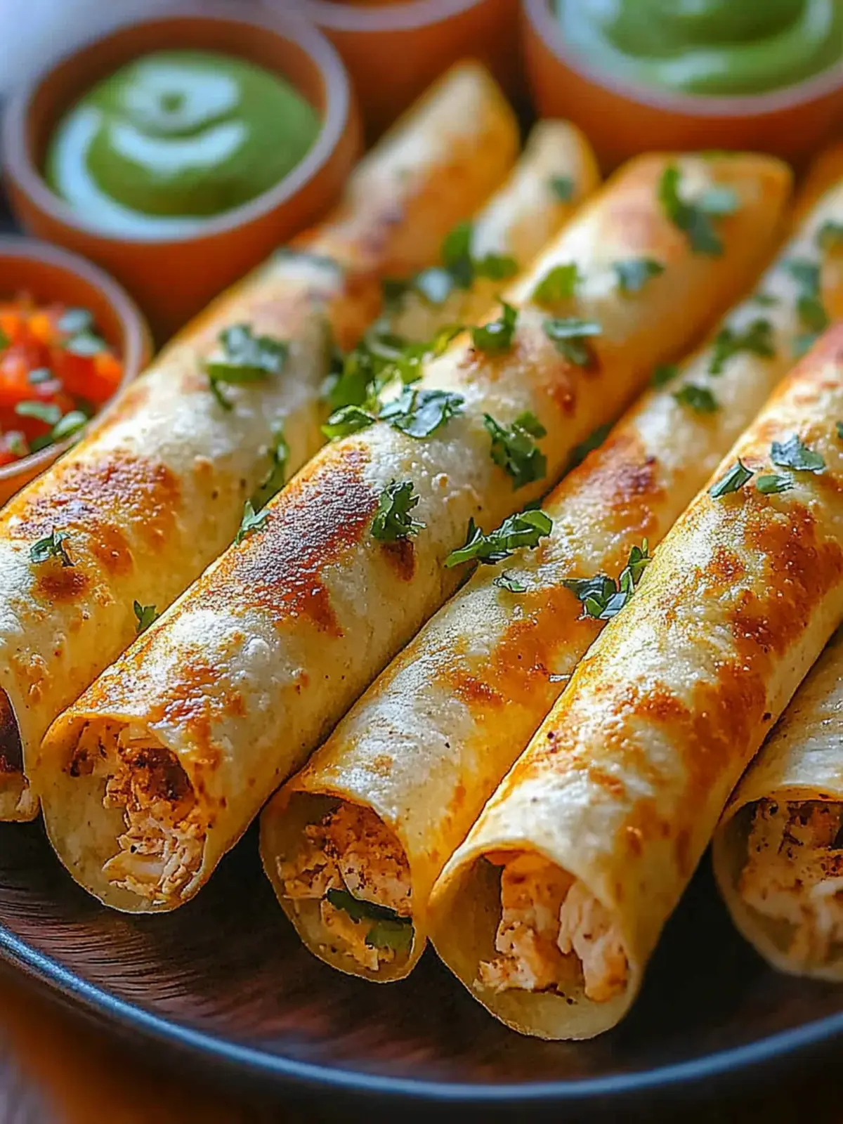 Irresistibly Crunchy Oven-Baked Chicken Taquitos Recipe 2 Crunchy Oven-Baked Chicken Taquitos