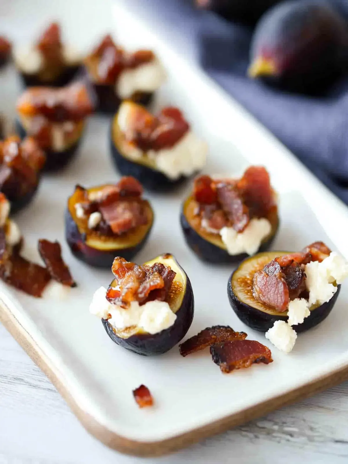 Goat Cheese Stuffed Figs with Pancetta: A Sweet Savory Delight 4 Goat cheese stuffed figs with pancetta