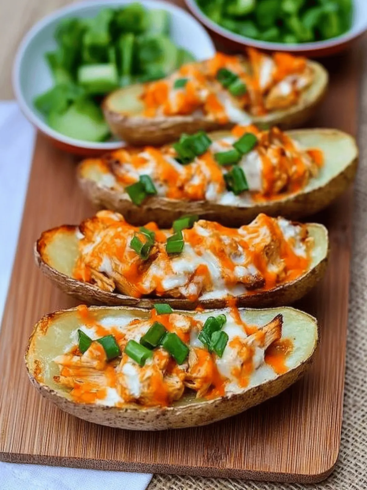 Buffalo Chicken Potato Skins for the Ultimate Game Day Snack 3 Buffalo Chicken Potato Skins