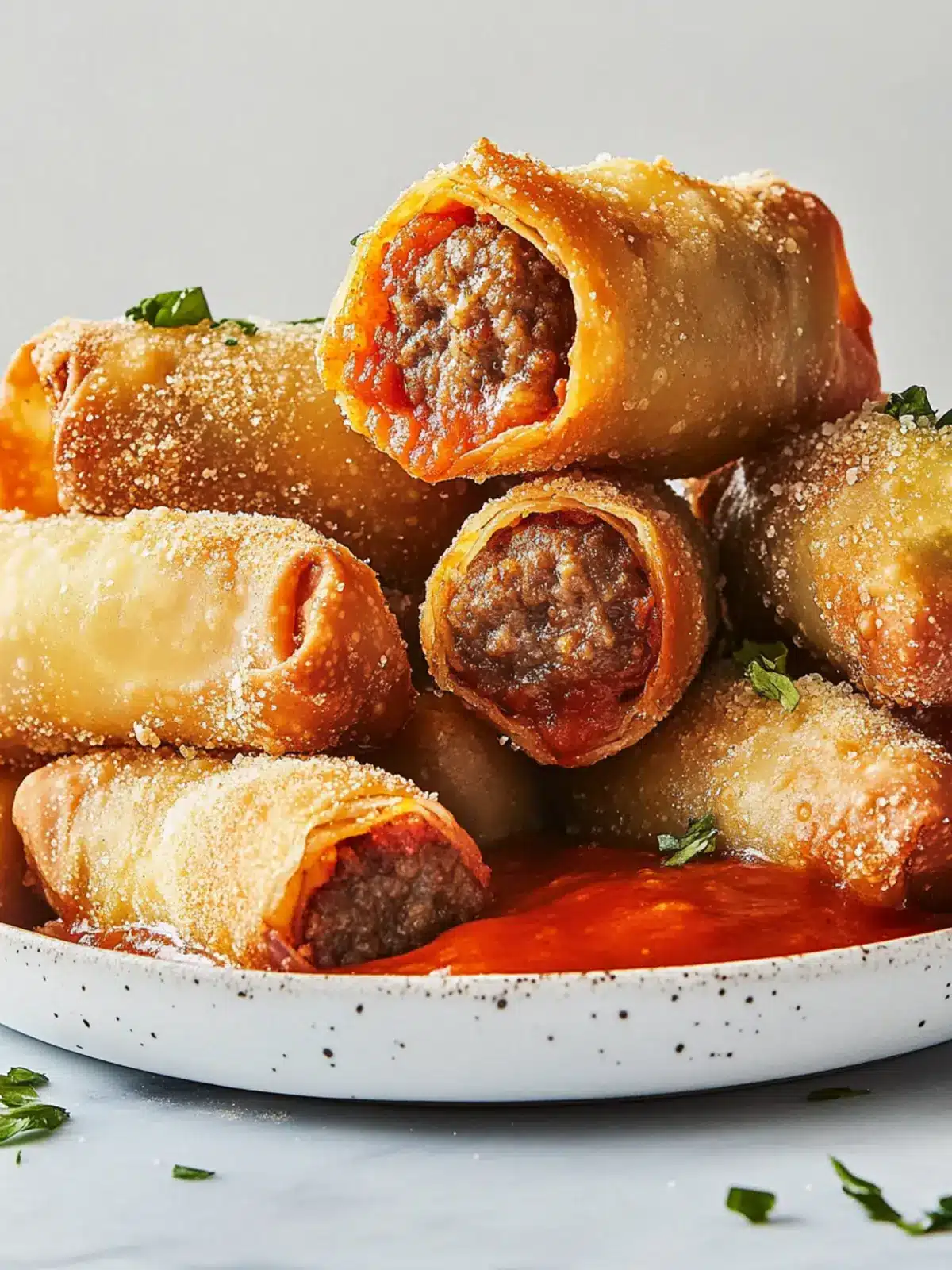 Meatball Sub Egg Rolls: A Crispy Twist on Comfort Food 4 Meatball Sub Egg Rolls