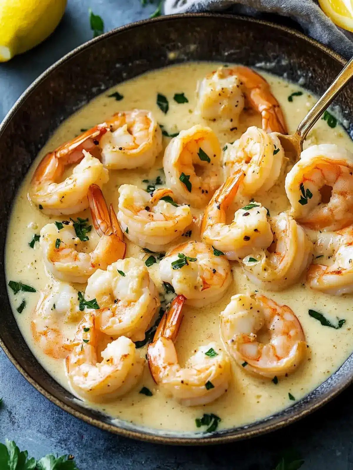 Savor Creamy Garlic Prawns for a Restaurant-Quality Dinner 3 Creamy Garlic Prawns (Shrimp)