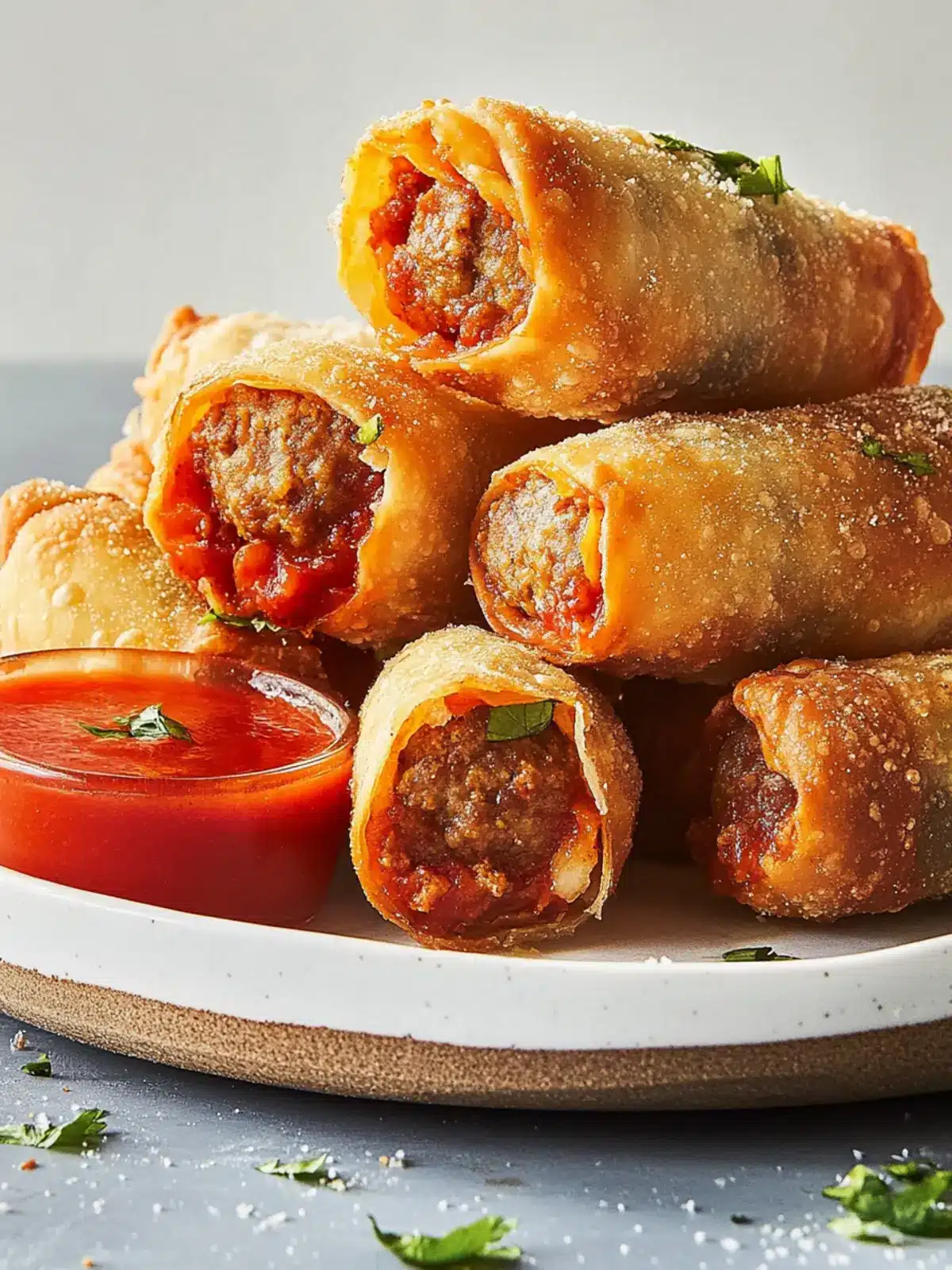 Meatball Sub Egg Rolls: A Crispy Twist on Comfort Food 2 Meatball Sub Egg Rolls