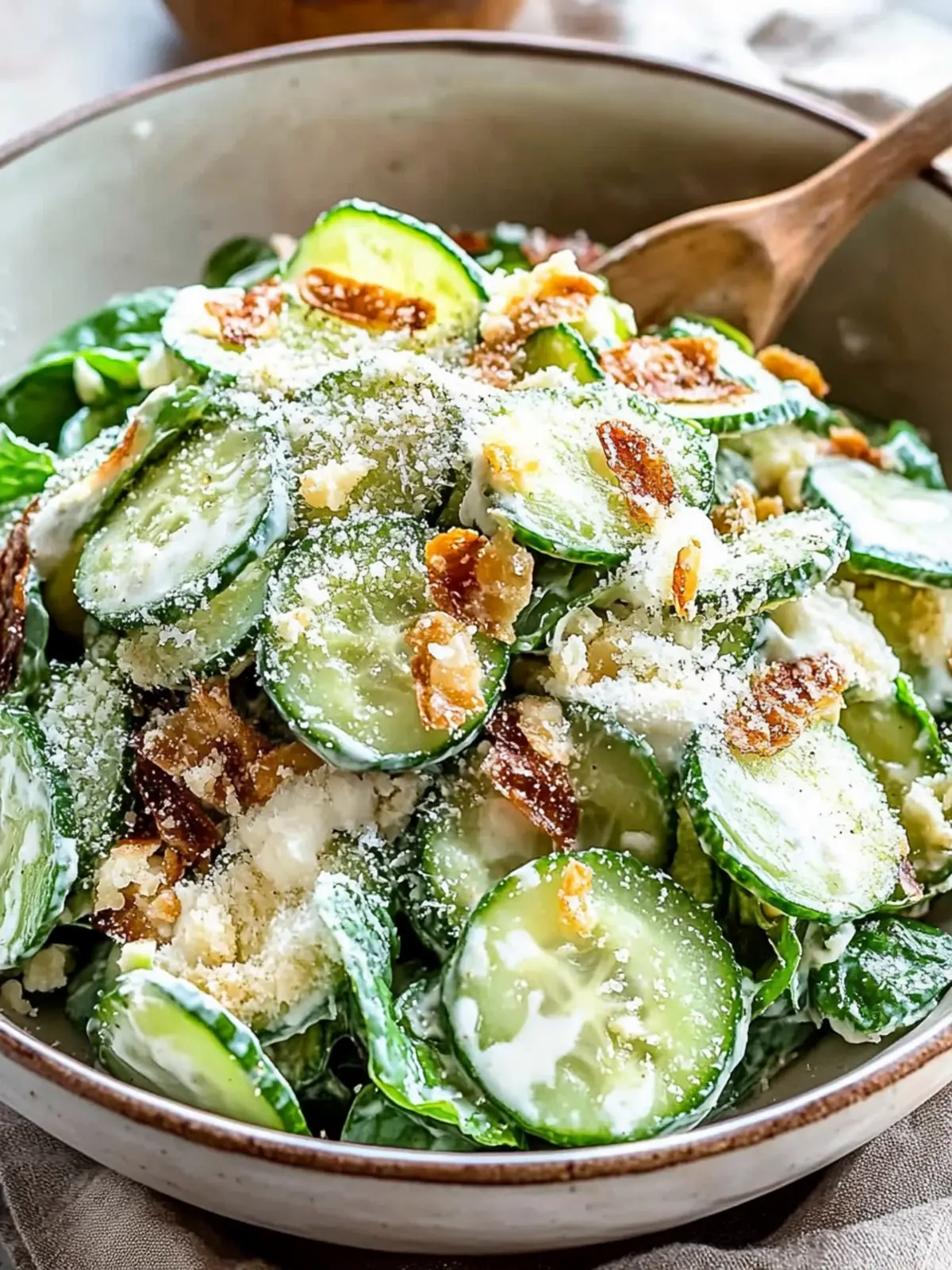 Crispy Cucumber Caesar Salad with a Twist of Zesty Flavor 3 Cucumber Caesar Salad