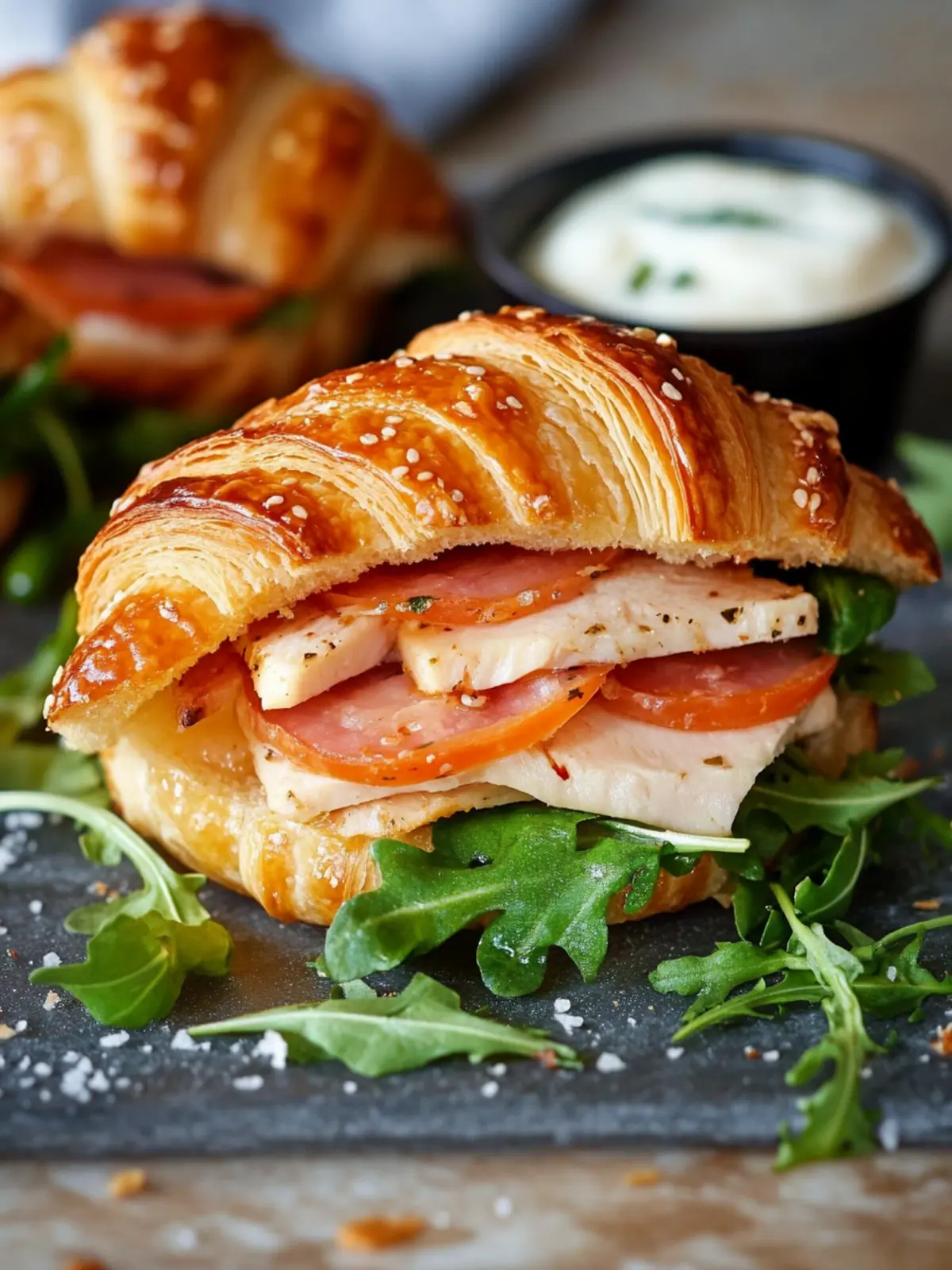 Delicious Turkey and Havarti Croissant Sandwich for Leftovers 3 Turkey and Havarti Croissant Sandwich