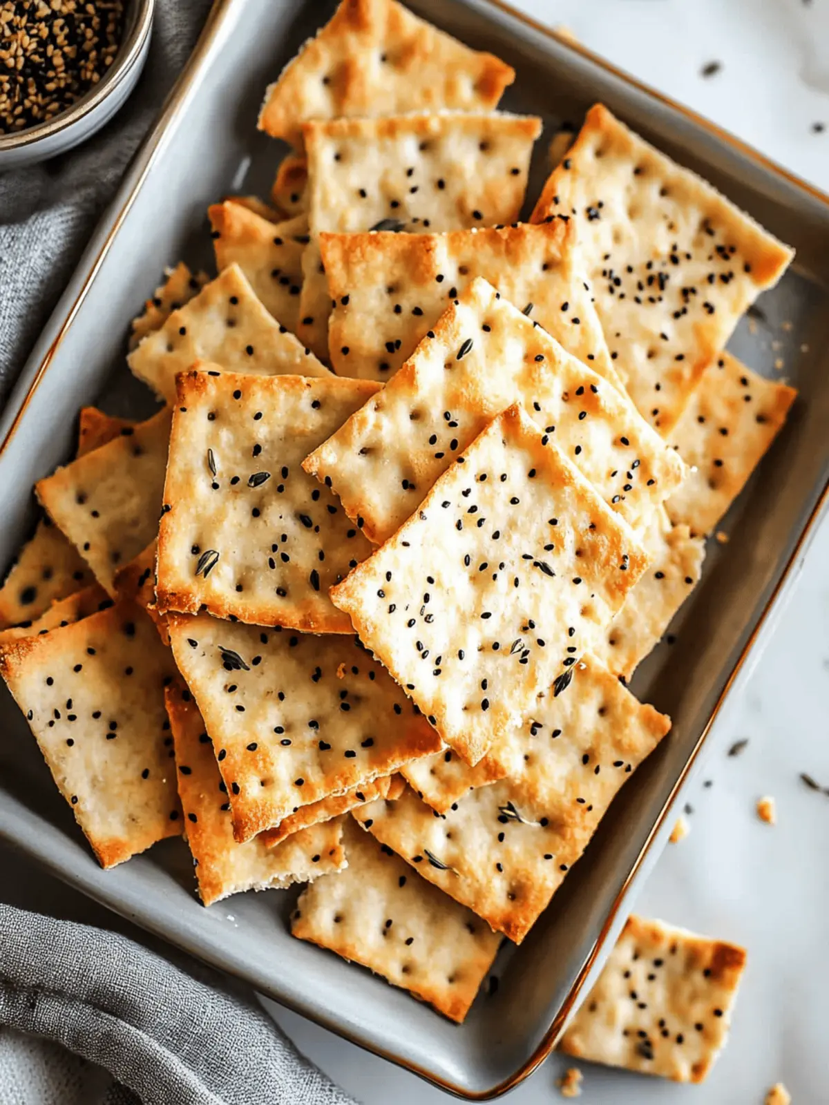 Easy Homemade Flatbread Crackers with Zesty Thyme Twist 2 Easy Home Made Flatbread Crackers