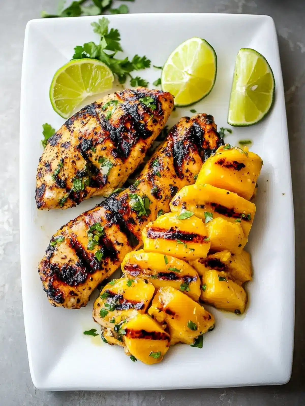 Delicious Grilled Mango Lime Chicken in 30 Minutes! 4 Grilled Mango Lime Chicken (30 minute meal)