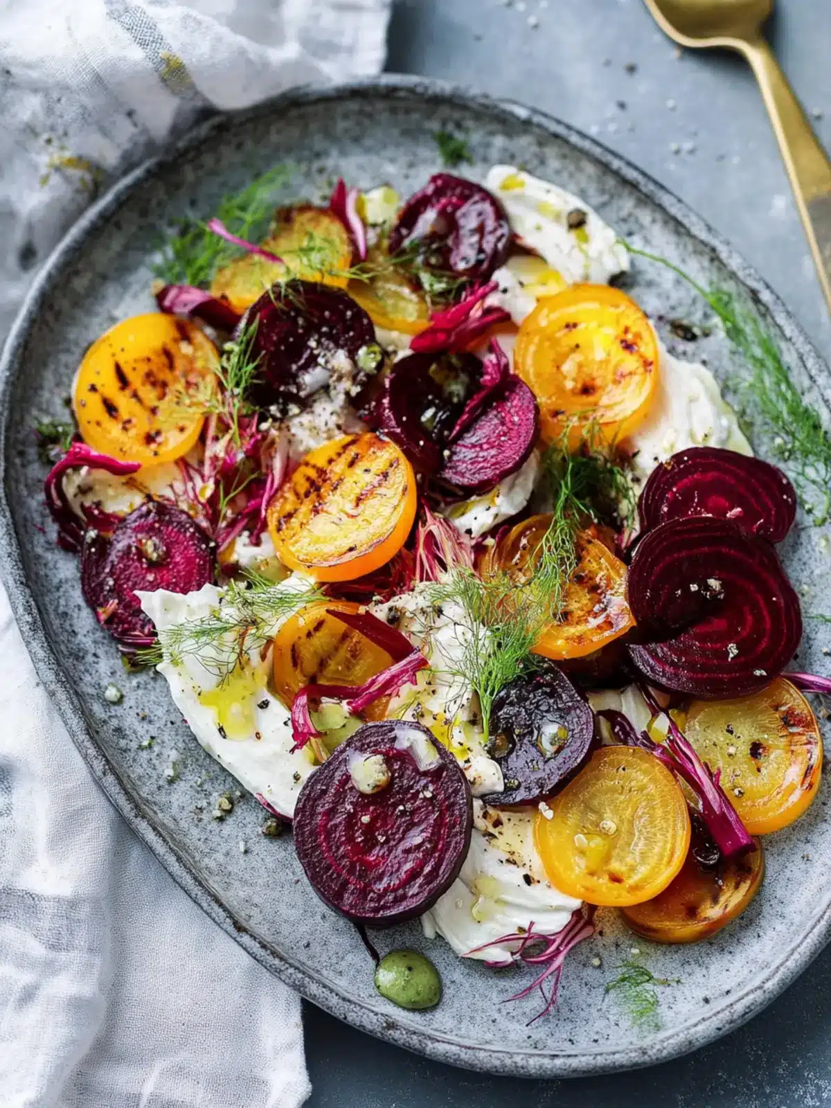 Grilled Beet and Fennel Salad with Creamy Yogurt Twist 2 Grilled Beet and Fennel Salad