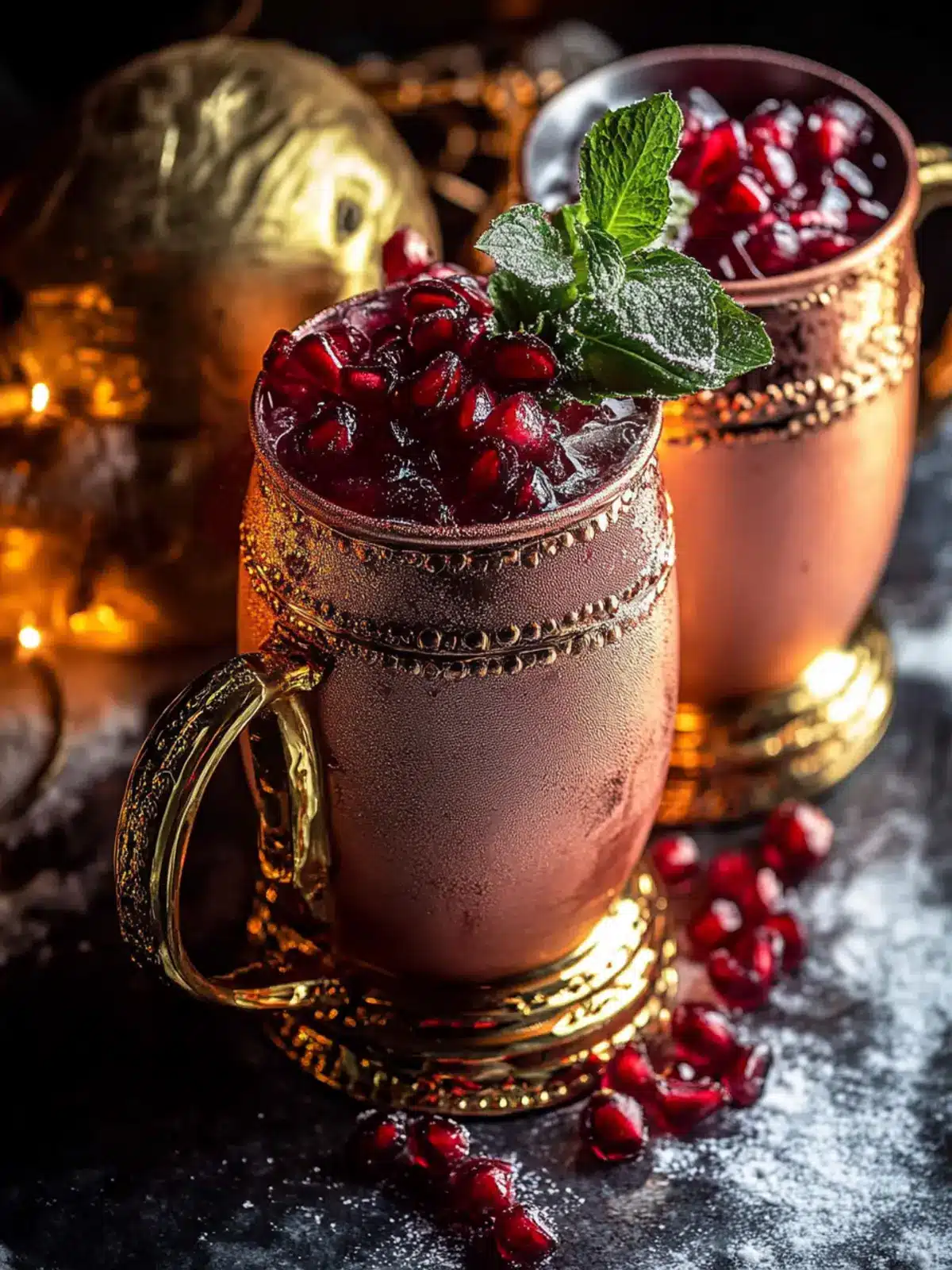 Savor the Zing: Spicy Ginger Pomegranate Moscow Mule 4 Spicy Ginger Pomegranate Moscow Mule