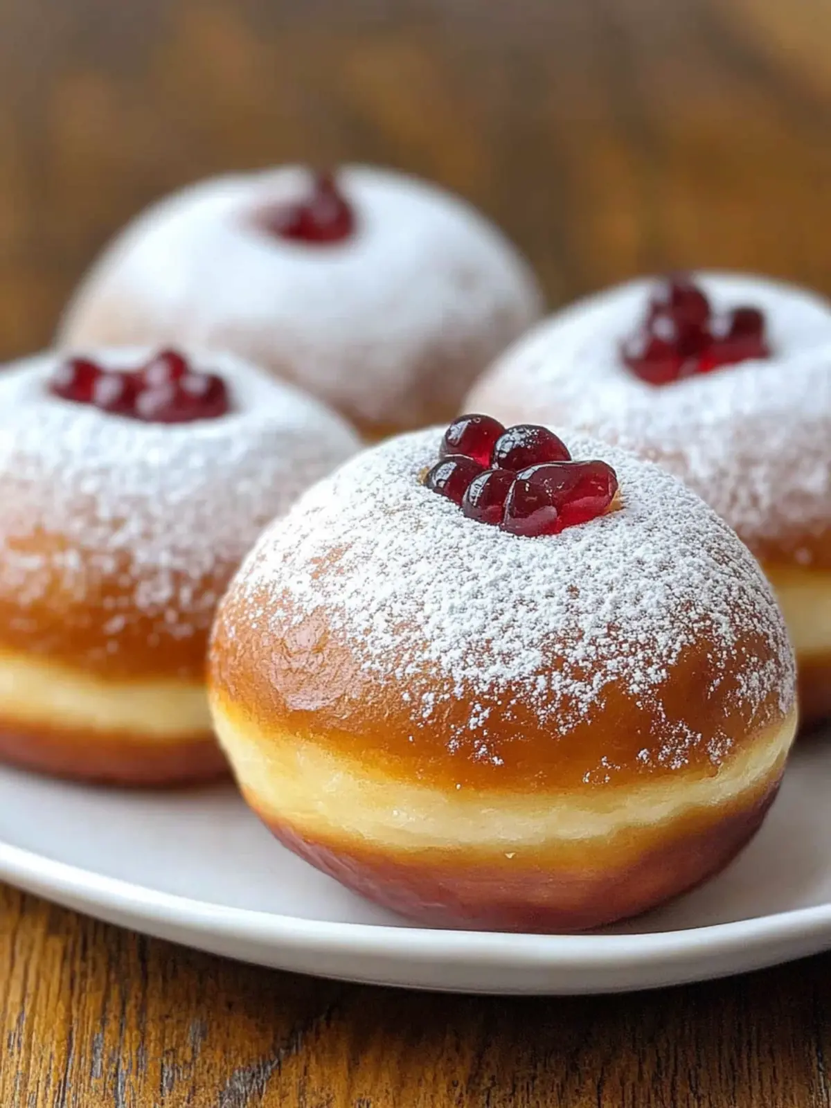 Vegan Sufganiyot: Irresistible Hanukkah Jelly Donuts to Make 2 Vegan Sufganiyot (Hanukkah Jelly Donuts)