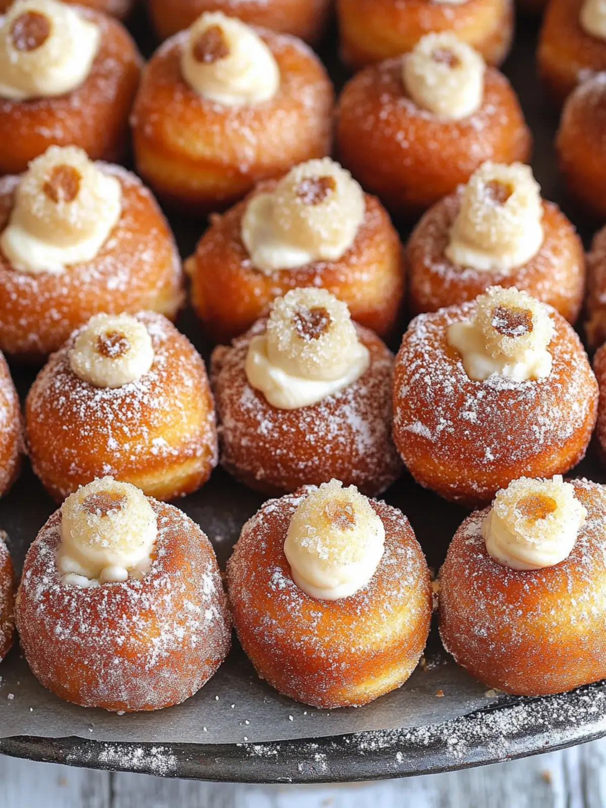 Mini Pastry Cream Filled Brioche Doughnuts for Sweet Delights 2 Mini Pastry Cream Filled Brioche Doughnuts