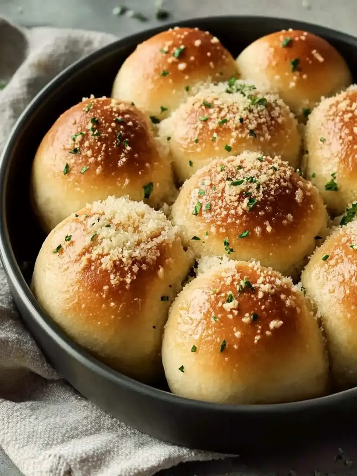 Melt-in-Your-Mouth Warm Garlic Butter Parmesan Dinner Rolls 4 Warm Garlic Butter Parmesan Dinner Rolls