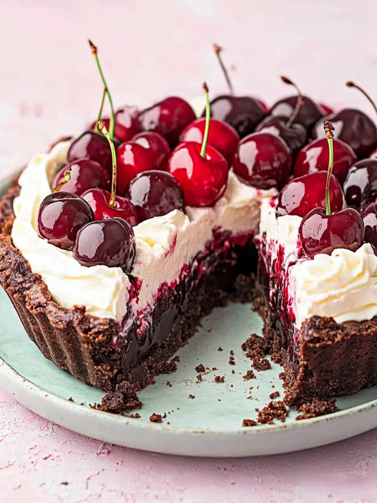 Indulge in Black Forest Chocolate Tart with Fresh Cherries 3 Black Forest Chocolate Tart with Fresh Cherries