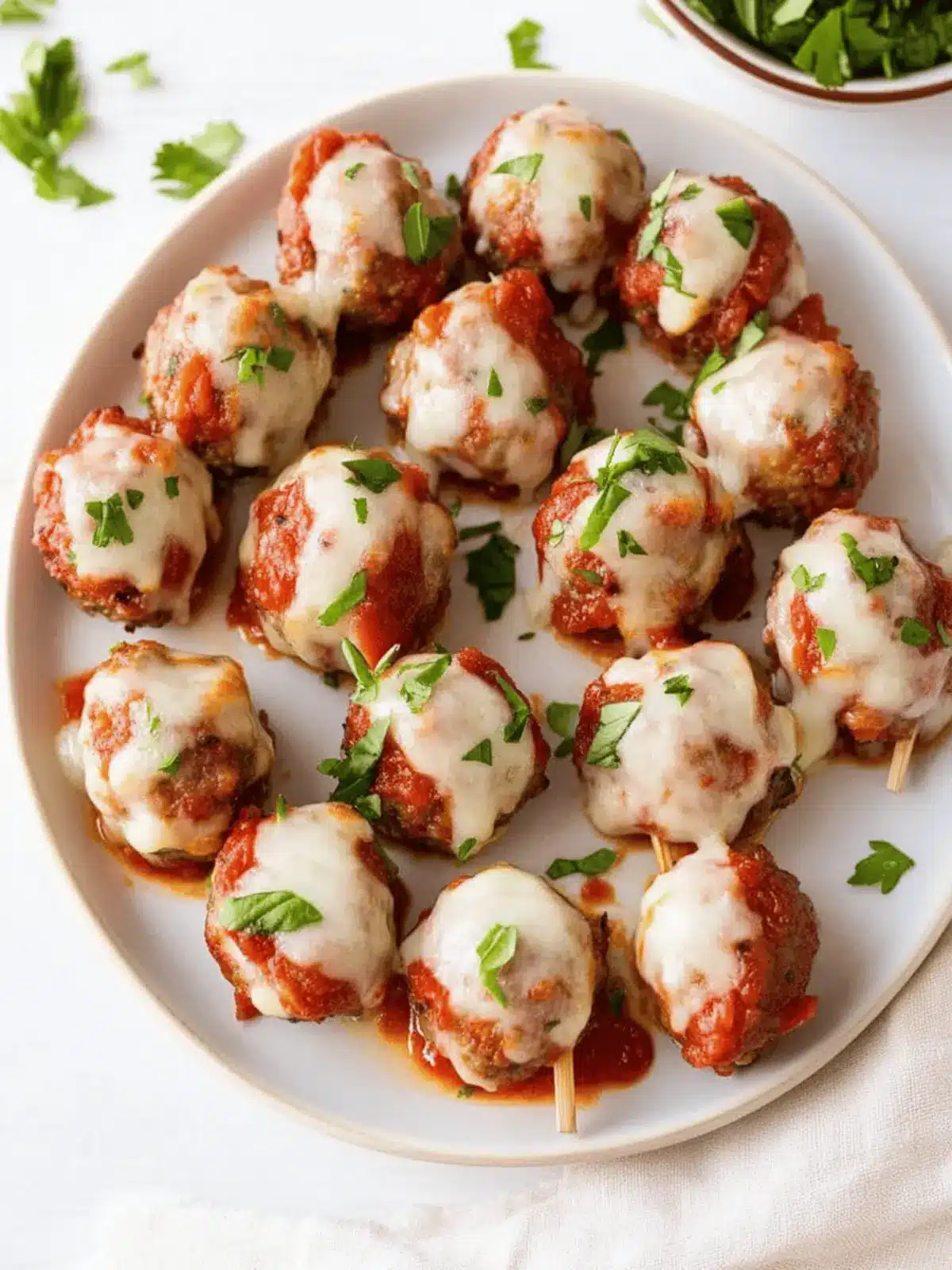 Melty Meatball Poppers with Simple Marinara Sauce Delight 4 Meatball Poppers with Simple Marinara Sauce