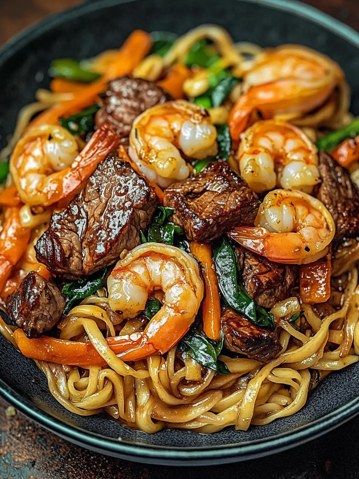Savory Steak & Shrimp Stir-Fried Noodles in Just 30 Minutes 2 Steak & Shrimp Stir-Fried Noodles