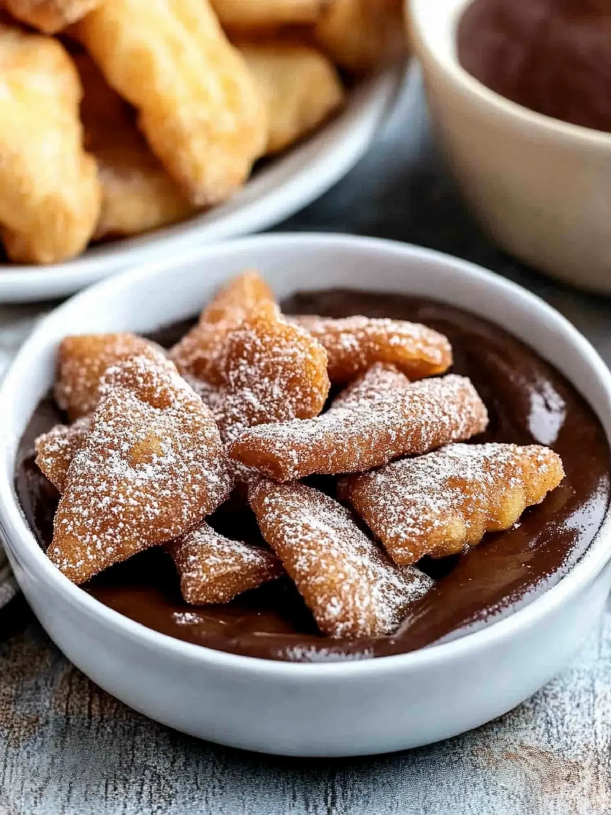 Baked Churro Chips with Chocolate Ganache Dip Bliss 4 Baked Churro Chips with Chocolate Ganache Dip