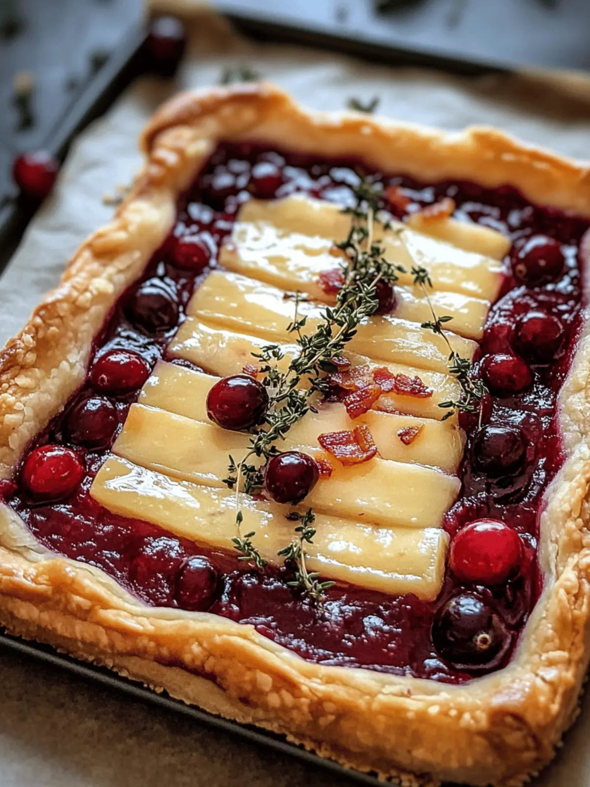 Cranberry Brie Tart with Pancetta & Thyme: Your Holiday Showstopper 2 Cranberry Brie Tart with Pancetta & Thyme