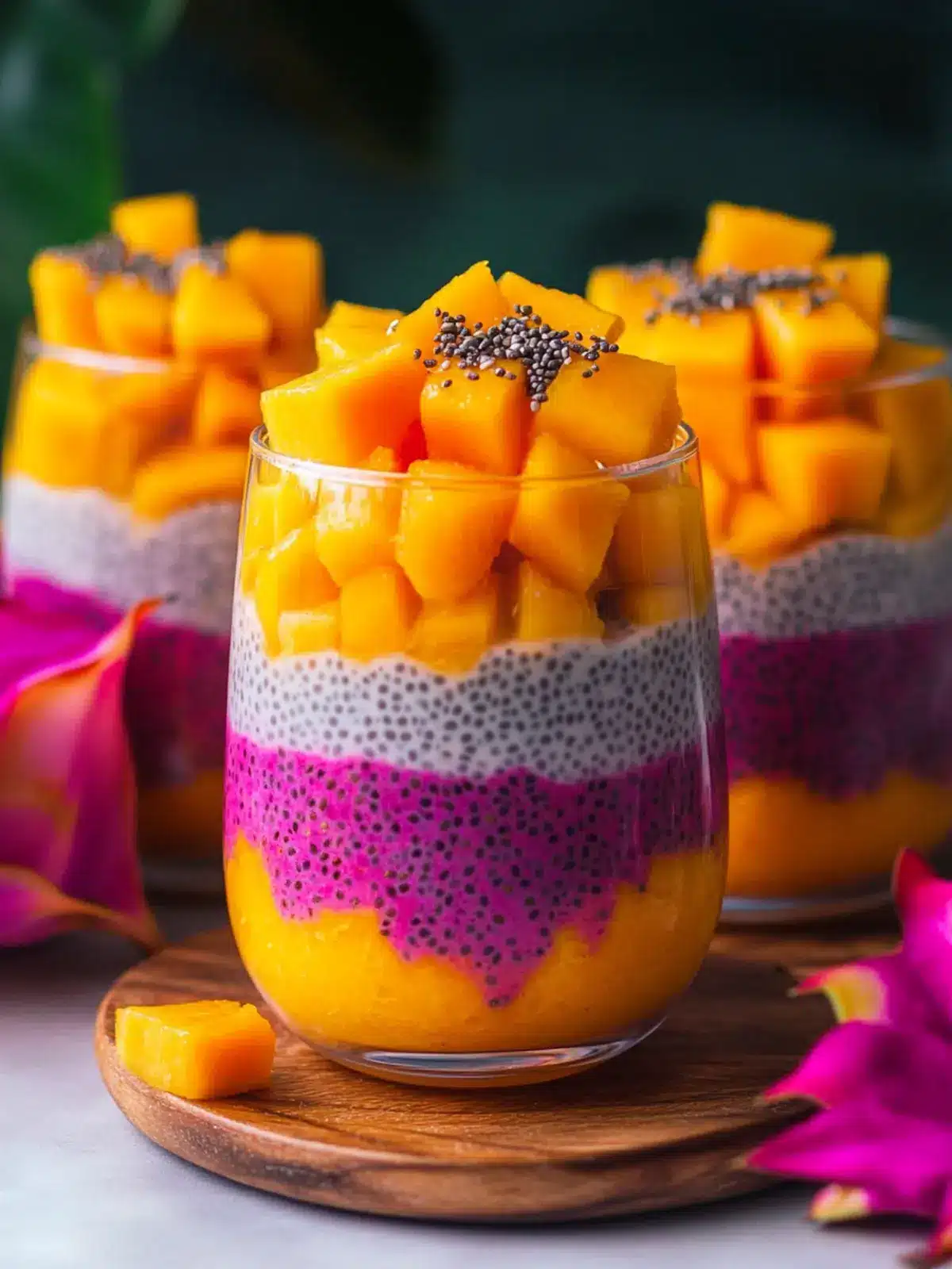 Mango and Dragon Fruit Chia Pudding for a Tropical Breakfast Treat 4 Mango and Dragon Fruit Chia Pudding