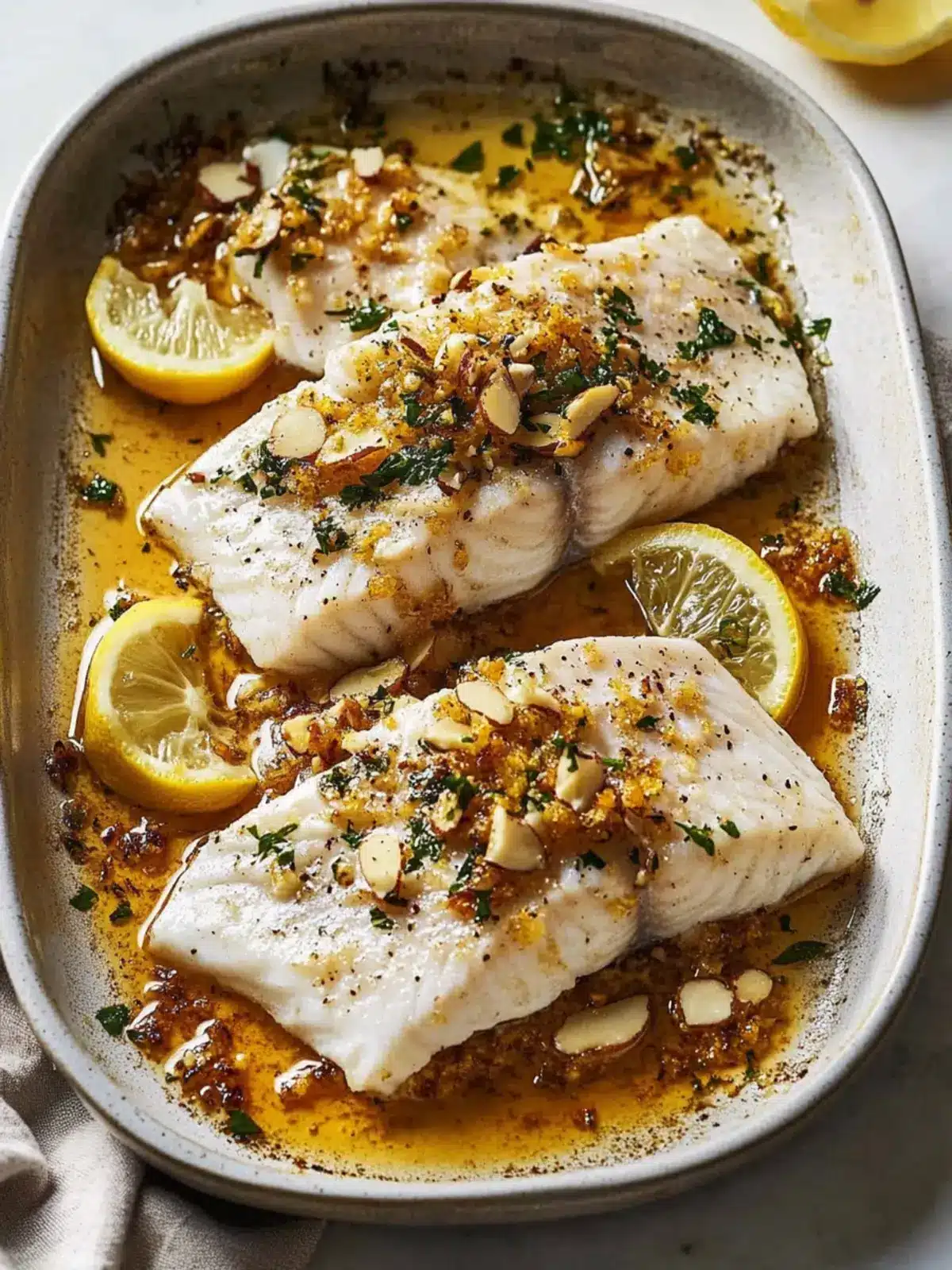 Delicious White Fish with Lemony Almondine in 15 Minutes 2 White Fish with Lemony Almondine