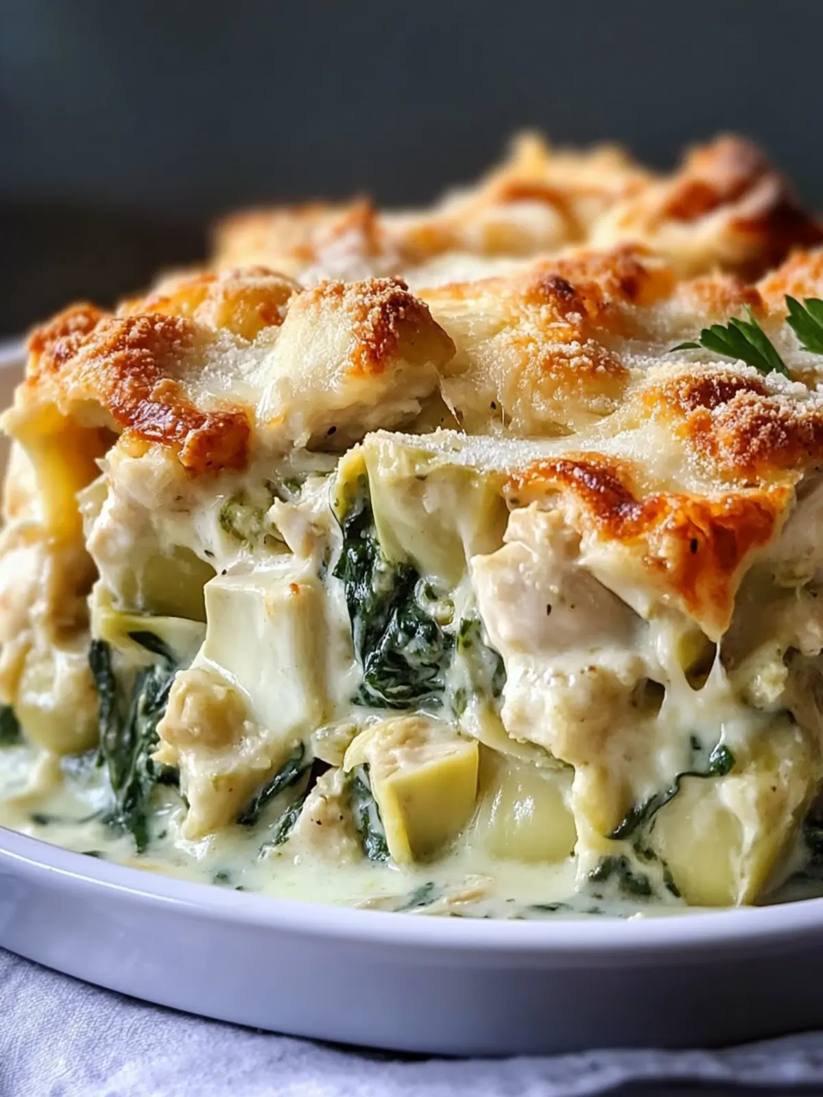 Spinach Artichoke Chicken Casserole: Comfort That Delivers! 3 Spinach Artichoke Chicken Casserole