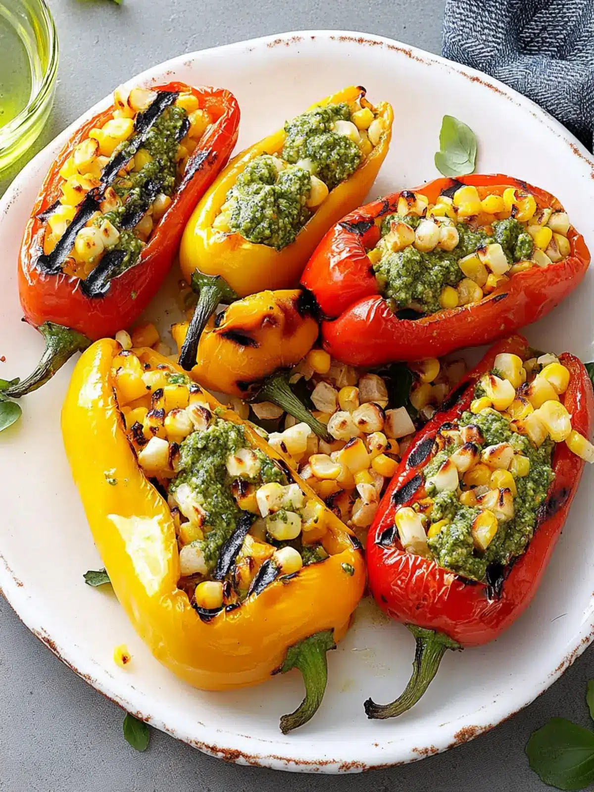 Delicious Pesto-Corn Grilled Peppers for Easy Summer Flavors 2 Pesto-Corn Grilled Peppers