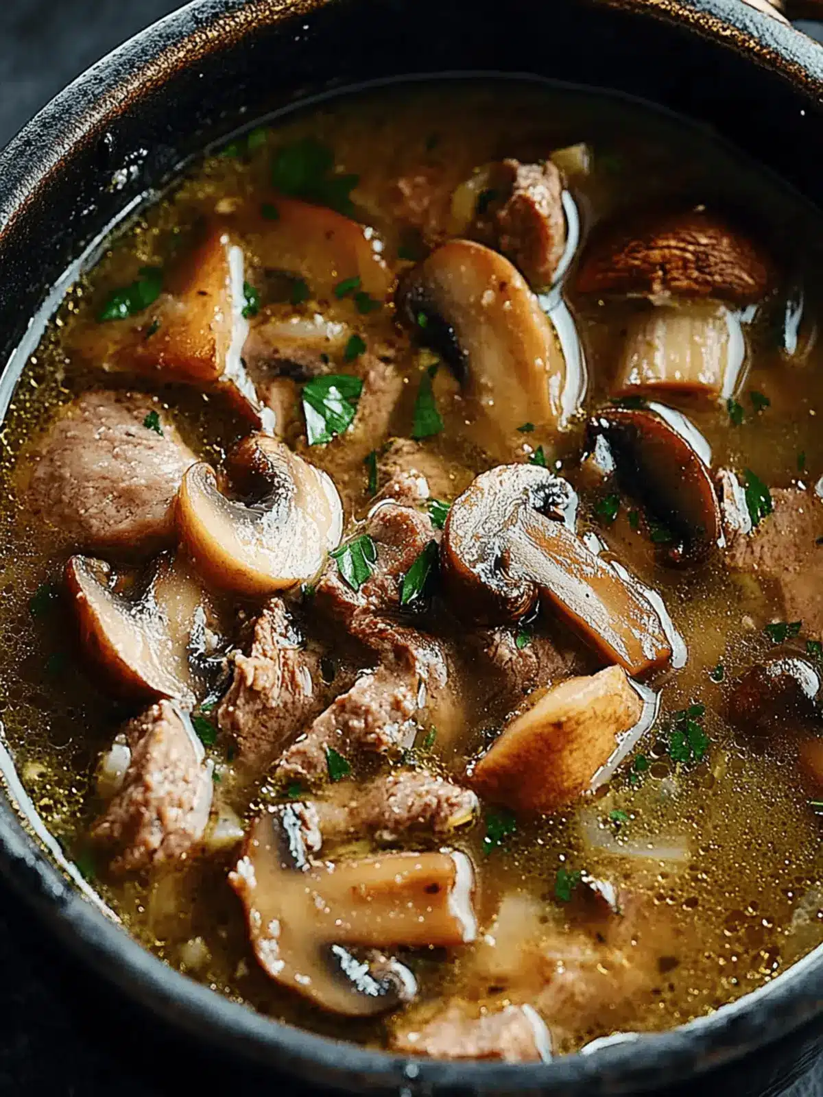 Savory Steak and Ale Soup with Mushrooms for Cozy Nights 2 Steak and Ale Soup with Mushrooms