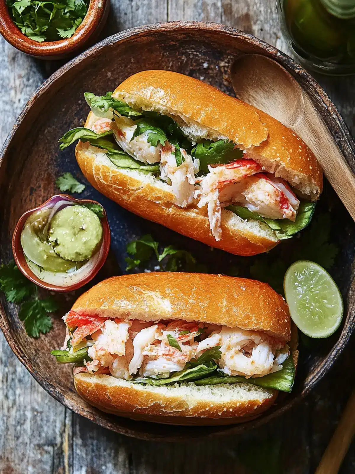 Crab Banh Mi Rolls with Zesty Umami Slaw for a Fresh Twist 4 Crab Banh Mi Rolls