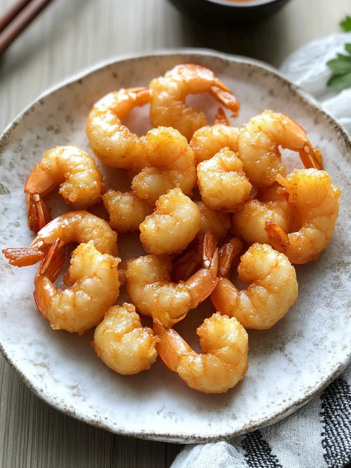 Crispy Chinese Deep-Fried Shrimp with Sweet and Sour Sauce 3 Chinese Deep-Fried Shrimp