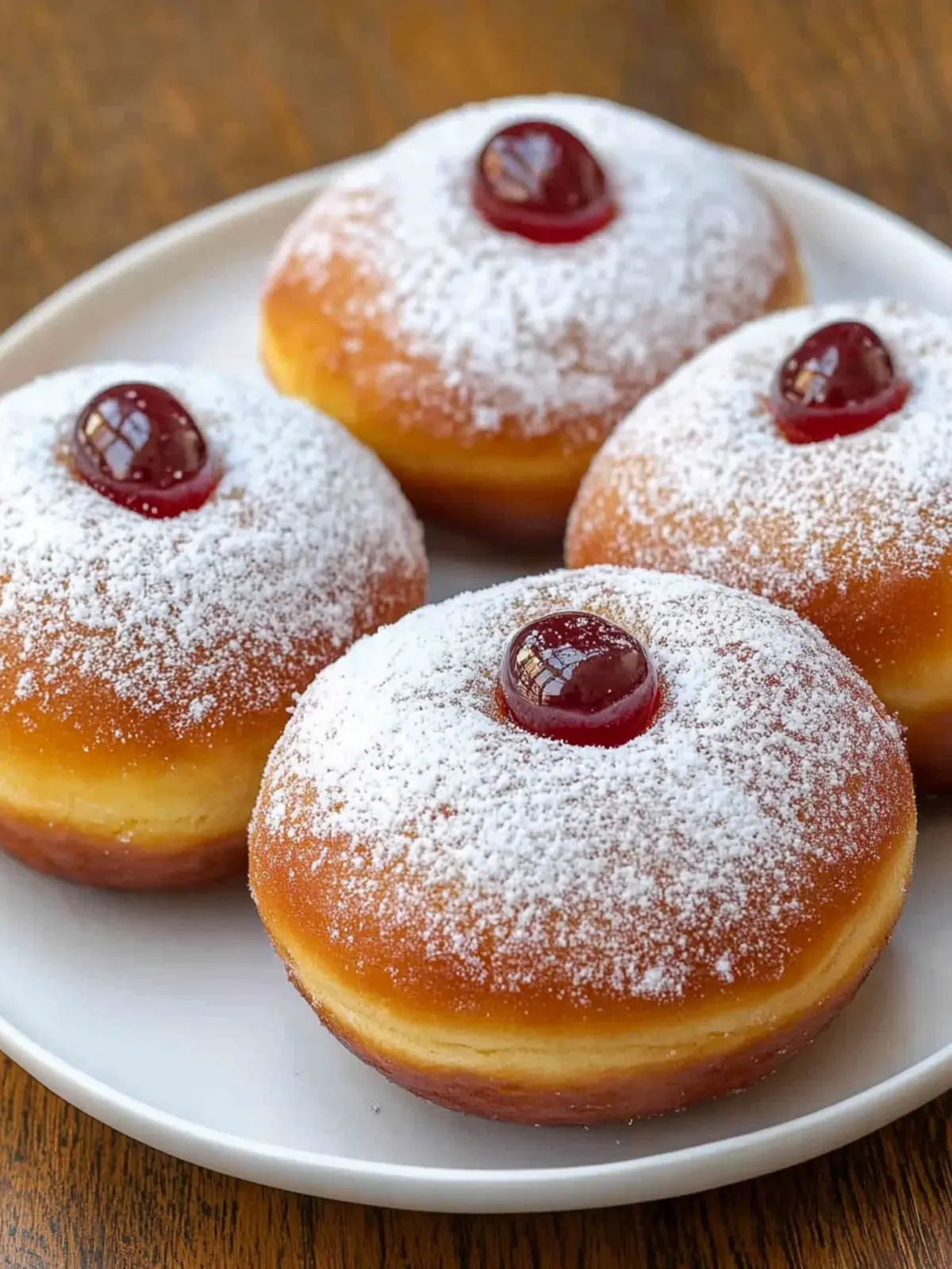 Vegan Sufganiyot: Irresistible Hanukkah Jelly Donuts to Make 3 Vegan Sufganiyot (Hanukkah Jelly Donuts)